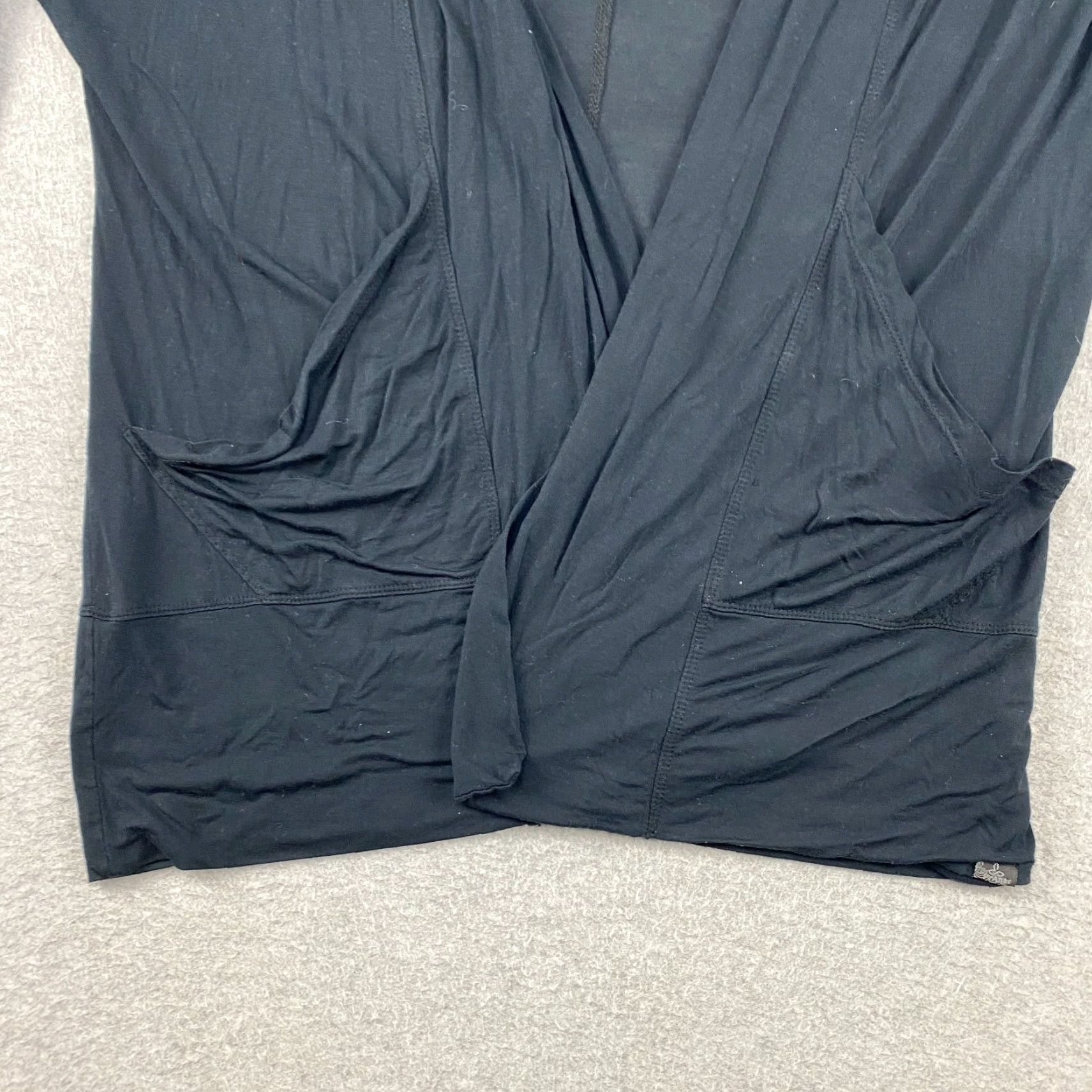 Prana VINTAGE: No, Prana Cardigan XS Womens Black Munra Wrap Lightweight Open Front Modal Pockets Shirt Size XS / US 0-2 / IT 36-38 - 3 Thumbnail