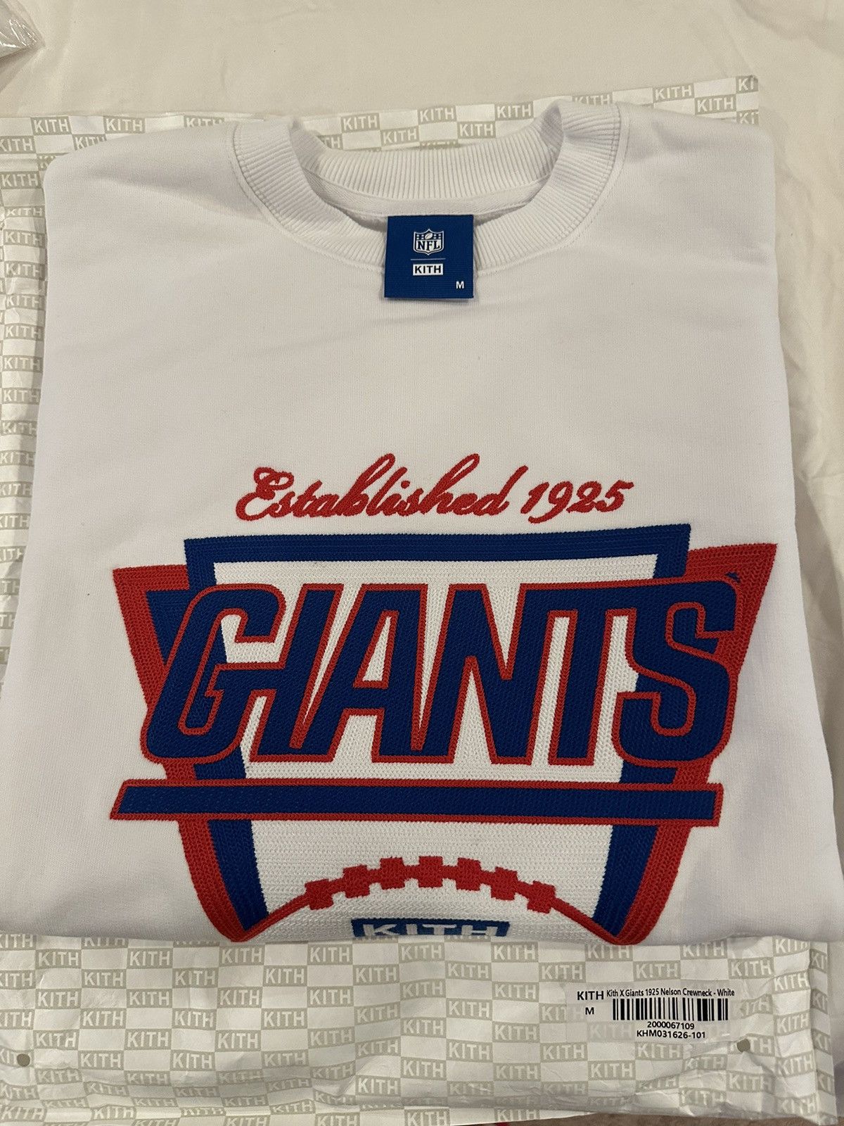 Kith Kith for the NFL: Giants 1925 Nelson Crewneck Size US M / EU 48-50 / 2 - 3 Thumbnail