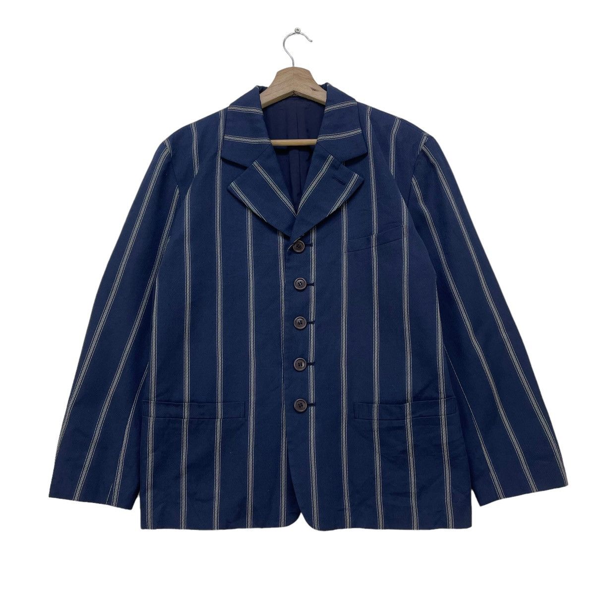 Issey Miyake 🔥MissAlice Brand Stripe Casual Jacket Inspired Issey Miyake Size US M / EU 48-50 / 2 - 1 Thumbnail