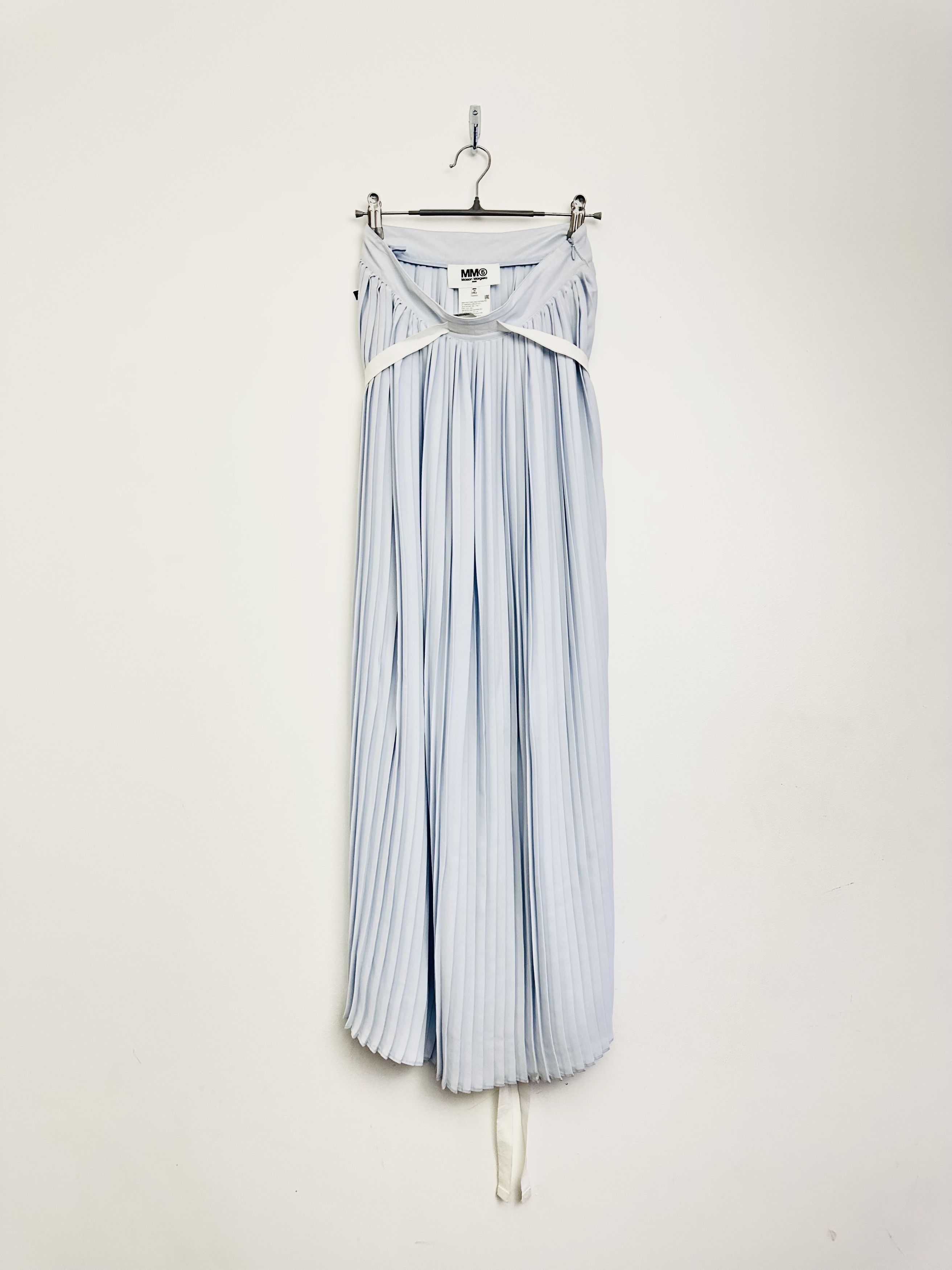 MM6 MM6 MASON MARGIELA POWDER BLUE PLEATED SKIRT Size 26" / US 2 / IT 38 - 2 Thumbnail