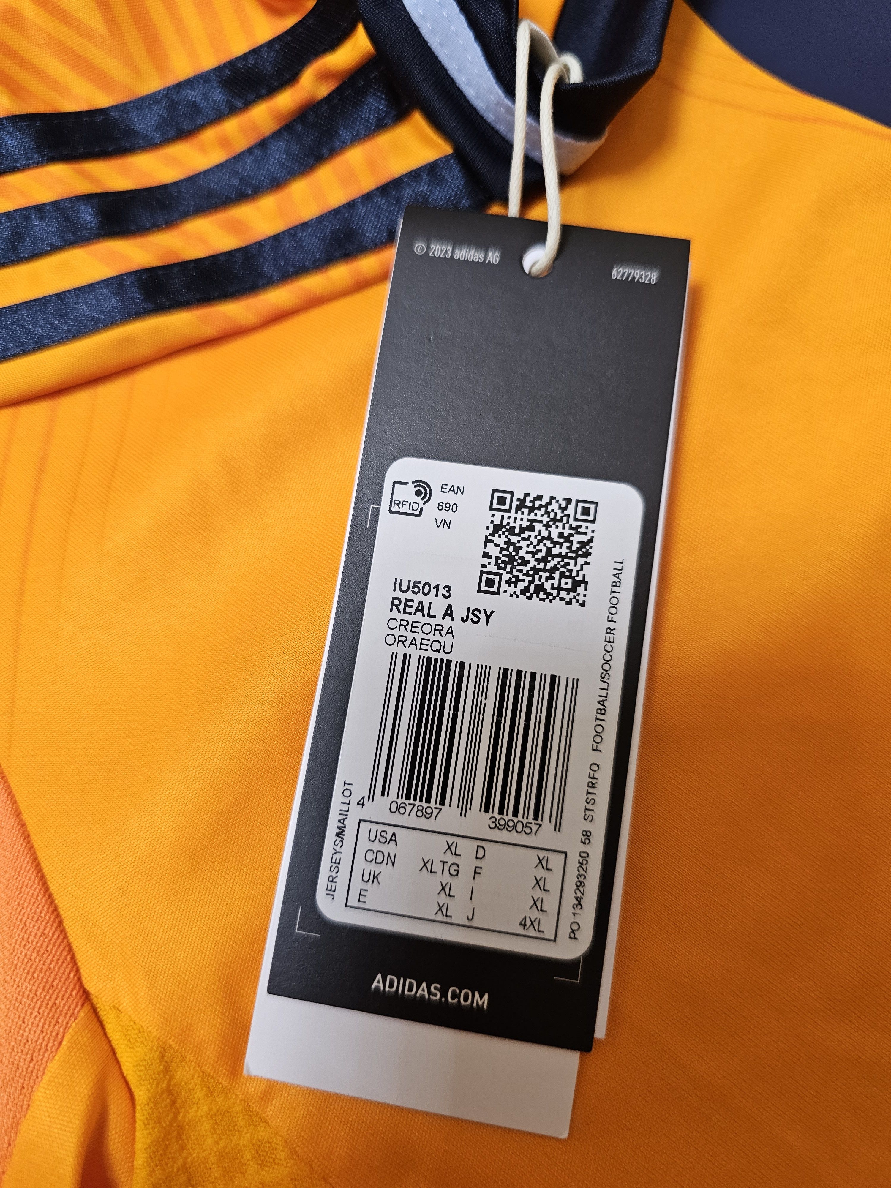 Adidas REAL MADRID 2024 2025 MBAPPE AWAY FOOTBALL SOCCER JERSEY Size US XL / EU 56 / 4 - 7 Thumbnail