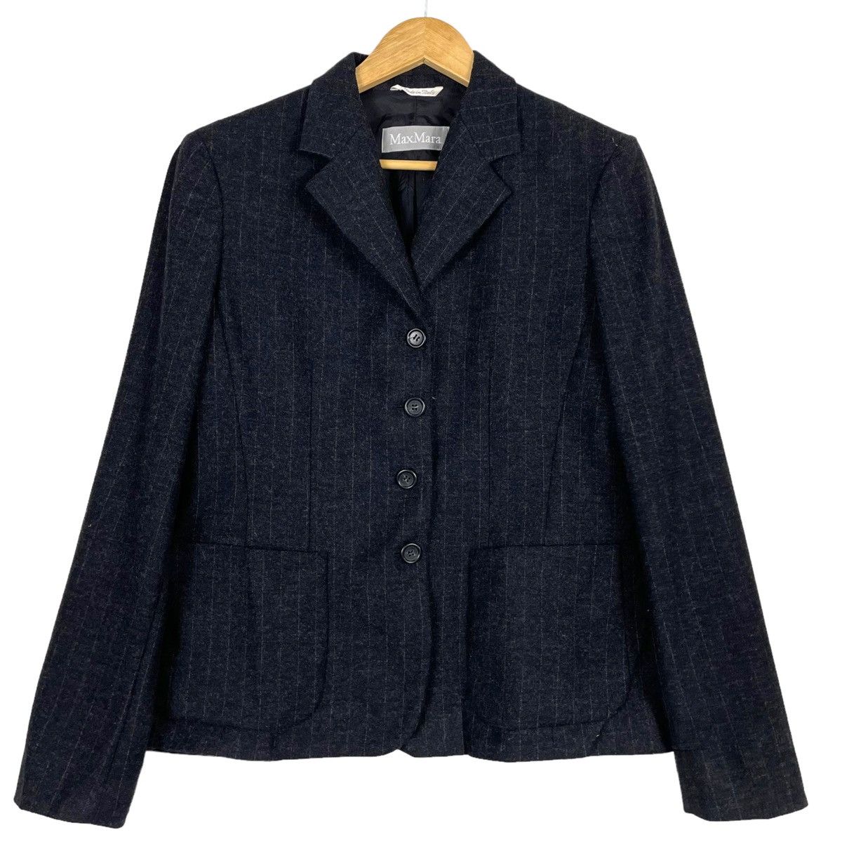 Designer × Max Mara 💥MAX MARA LINEN BUTTON JACKET Size M / US 6-8 / IT 42-44 - 1 Thumbnail