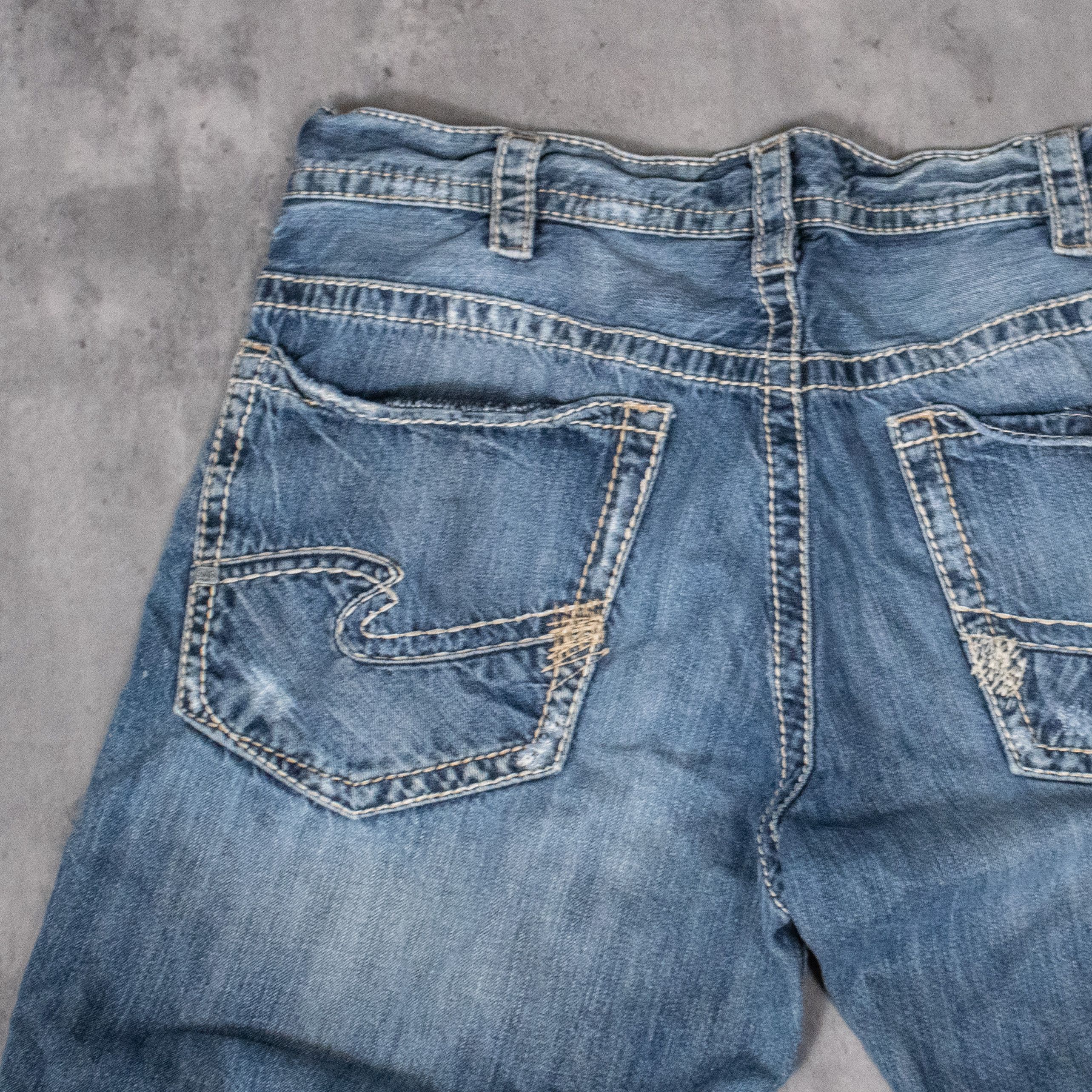 Silver Jeans Co. Y2K 2000's Silver Jeans Grunge Baggy Relax Wide Denim Pants Size US 37 - 16 Thumbnail