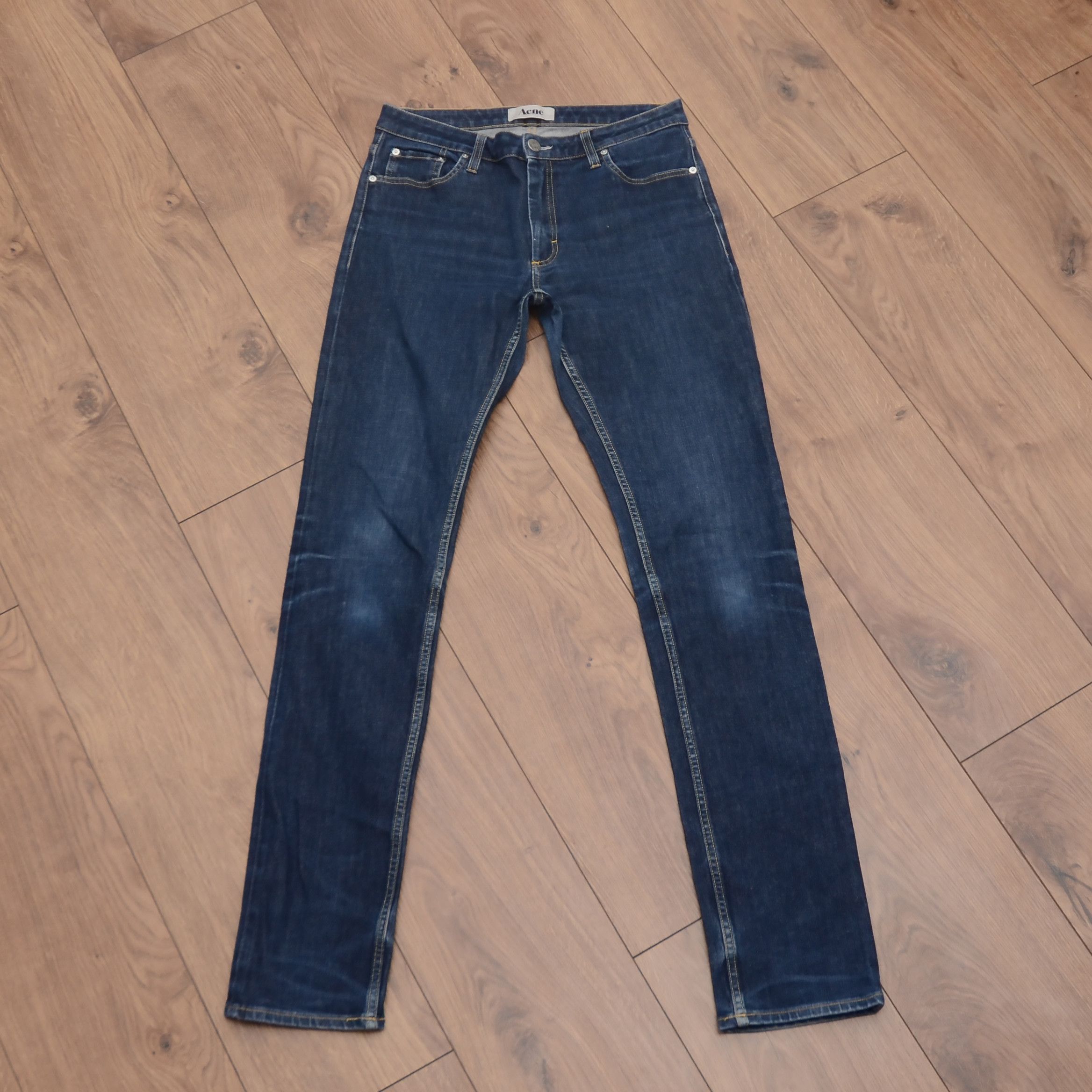 Acne Studios Acne Studios Flex S Wet Blue Denim Jeans 31x34 Stretch Size 31" - 9 Thumbnail