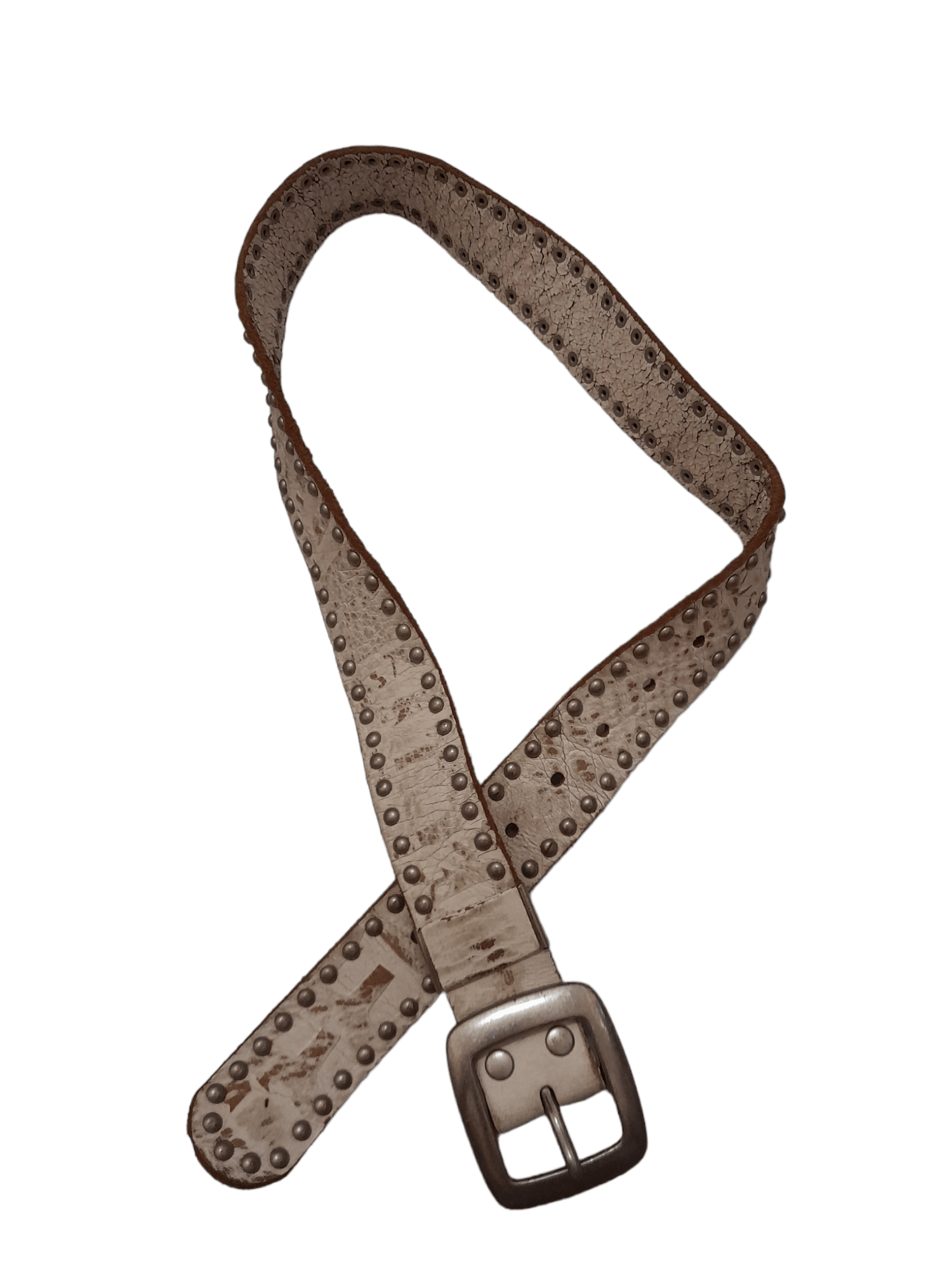 image of Japan Leather Belt (F227) Waist 29 - 35 in White, Men's (Size 34)