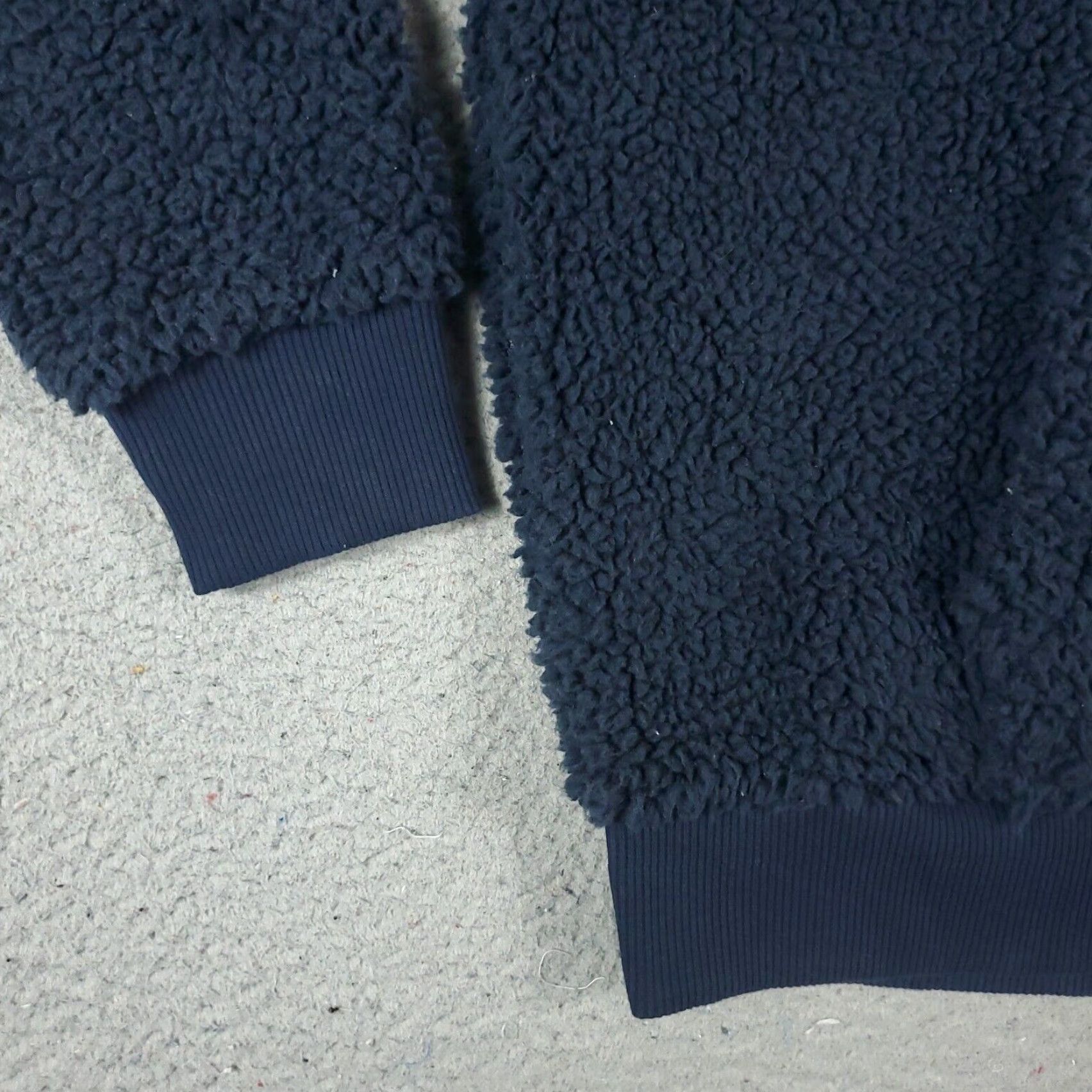 American Eagle Sweater Womens Medium Blue High Pile Sherpa Fleece Hoodie