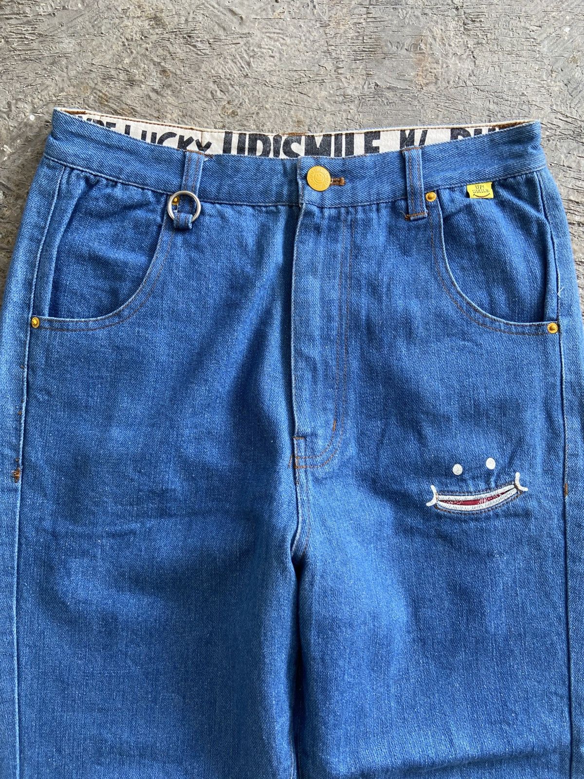 Japanese Brand 2000s Up Smile RHP - Japan Denim Cell Pocket Pants Size 31" - 3 Thumbnail