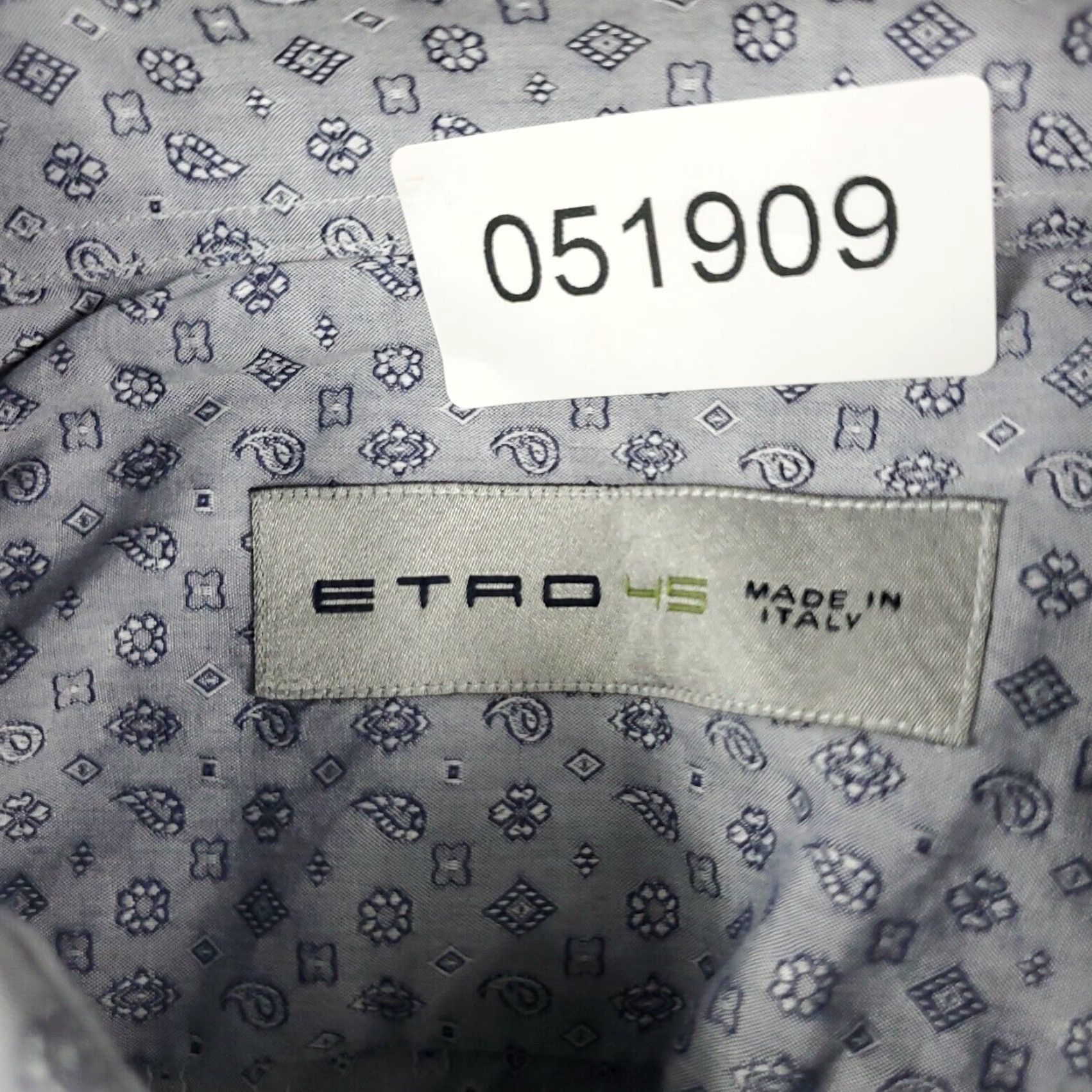 Etro ETRO Button-Up Shirt Mens Size 45 Blue Geometric Long Sleeve Casual Business Size US XXL / EU 58 / 5 - 7 Thumbnail