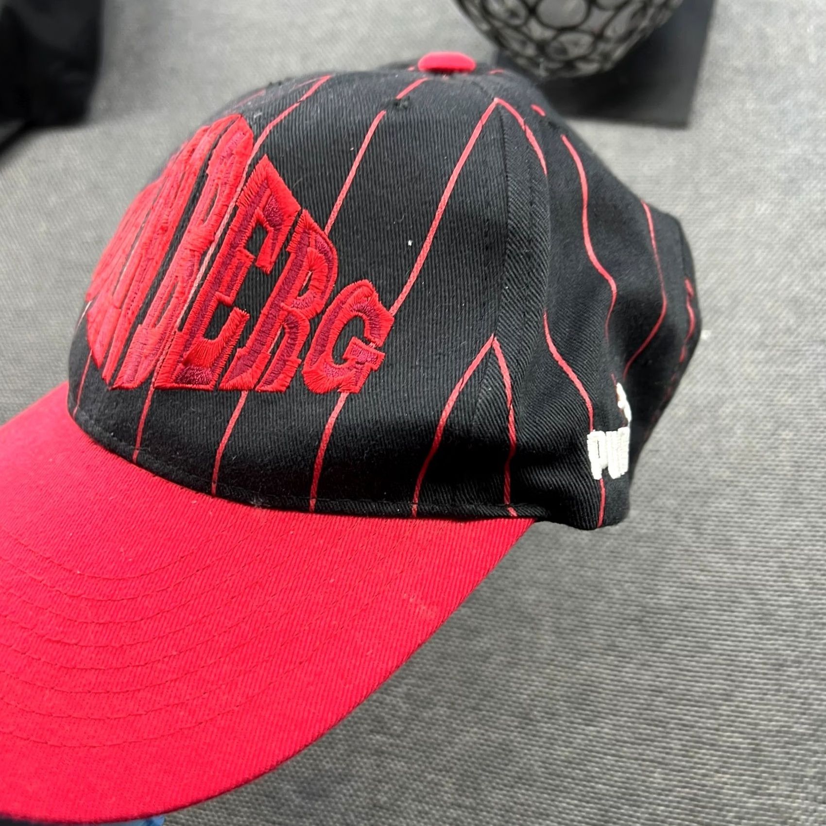 Puma PUMA Cap One Size Black Red Striped Nurnberg FC Vintage 90s Football Soccer Snapback Unisex Adults Mens Womens Size ONE SIZE - 2 Thumbnail