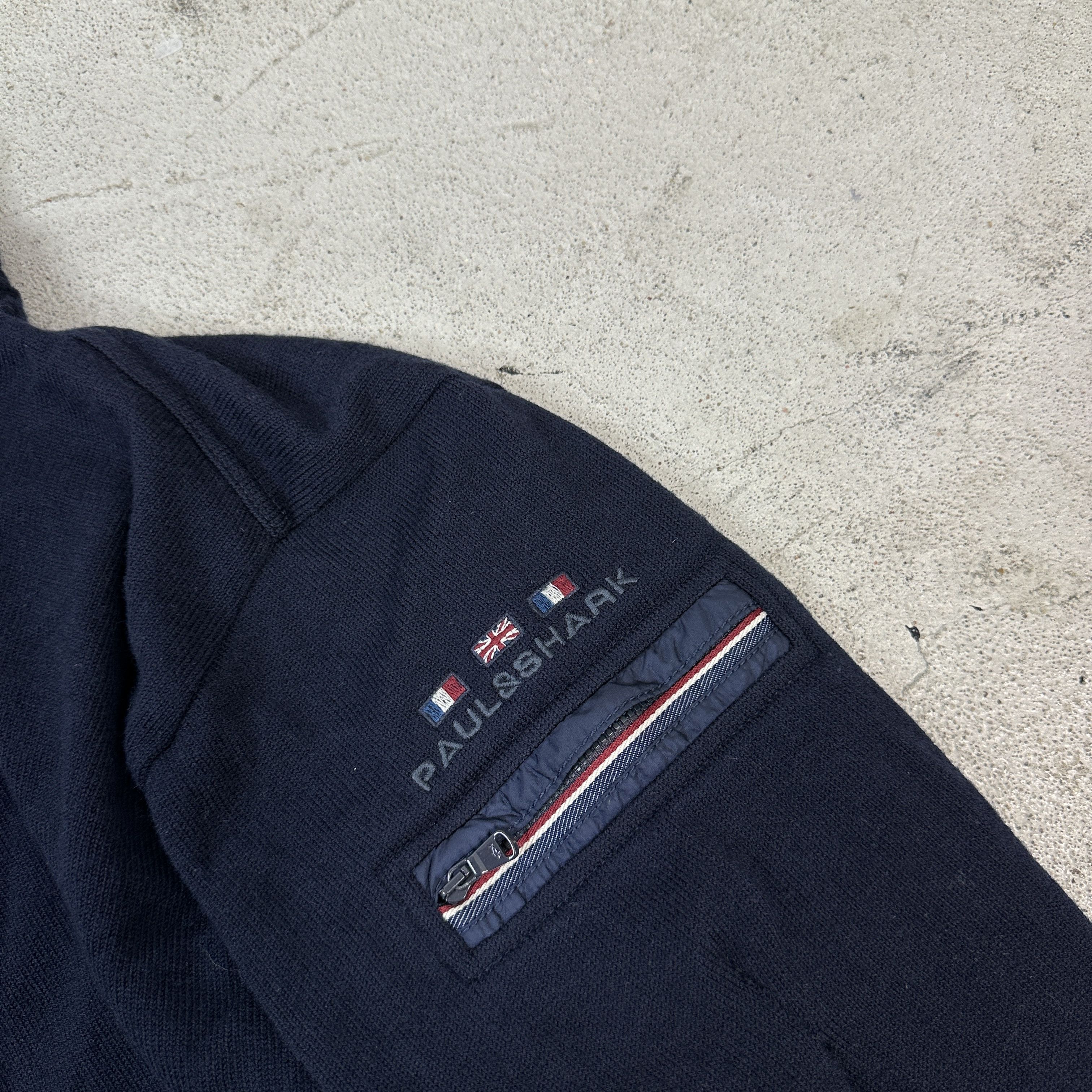Paul & Shark × Vintage Vintage Casual Y2K Streetwear 1/4 Zip Paul&Shark Sweater Size US L / EU 52-54 / 3 - 4 Thumbnail