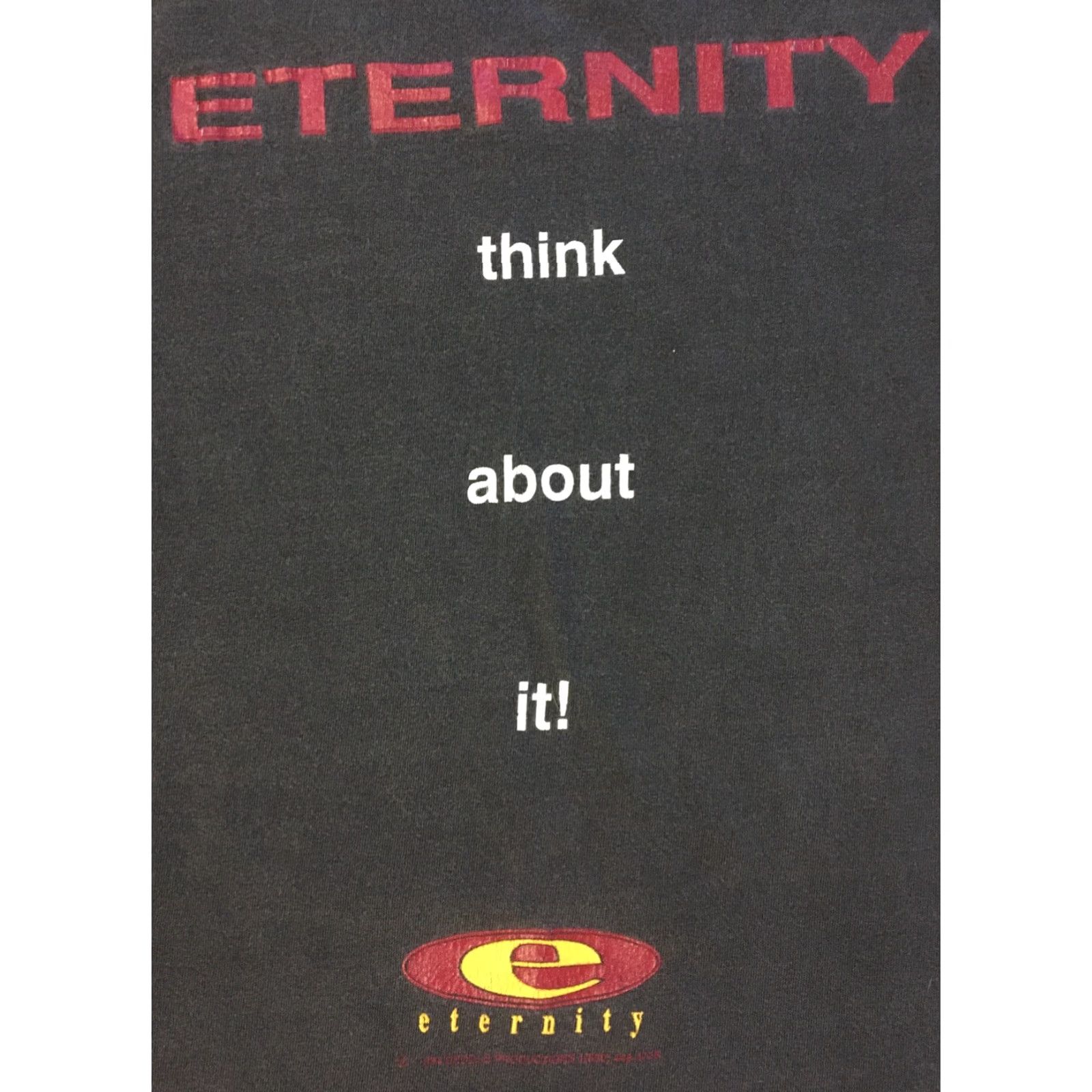 Tultex VINTAGE 90s Eternity Faded Shirt XL Black T-Shirt Men XL Funny Grunge Punk Religion Jesus Christ Size US XL / EU 56 / 4 - 4 Thumbnail