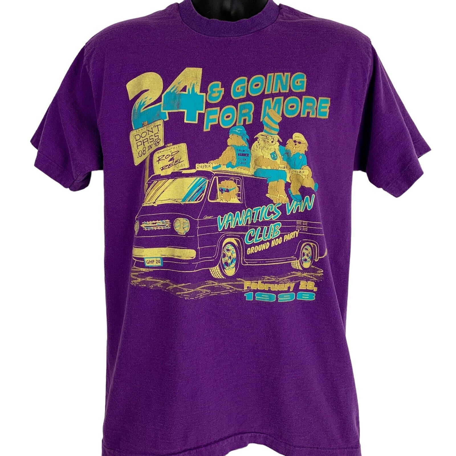 Fruit Of The Loom Vintage 90s Vanatics Van Club T Shirt Springfield Large Size US L / EU 52-54 / 3 - 2 Thumbnail