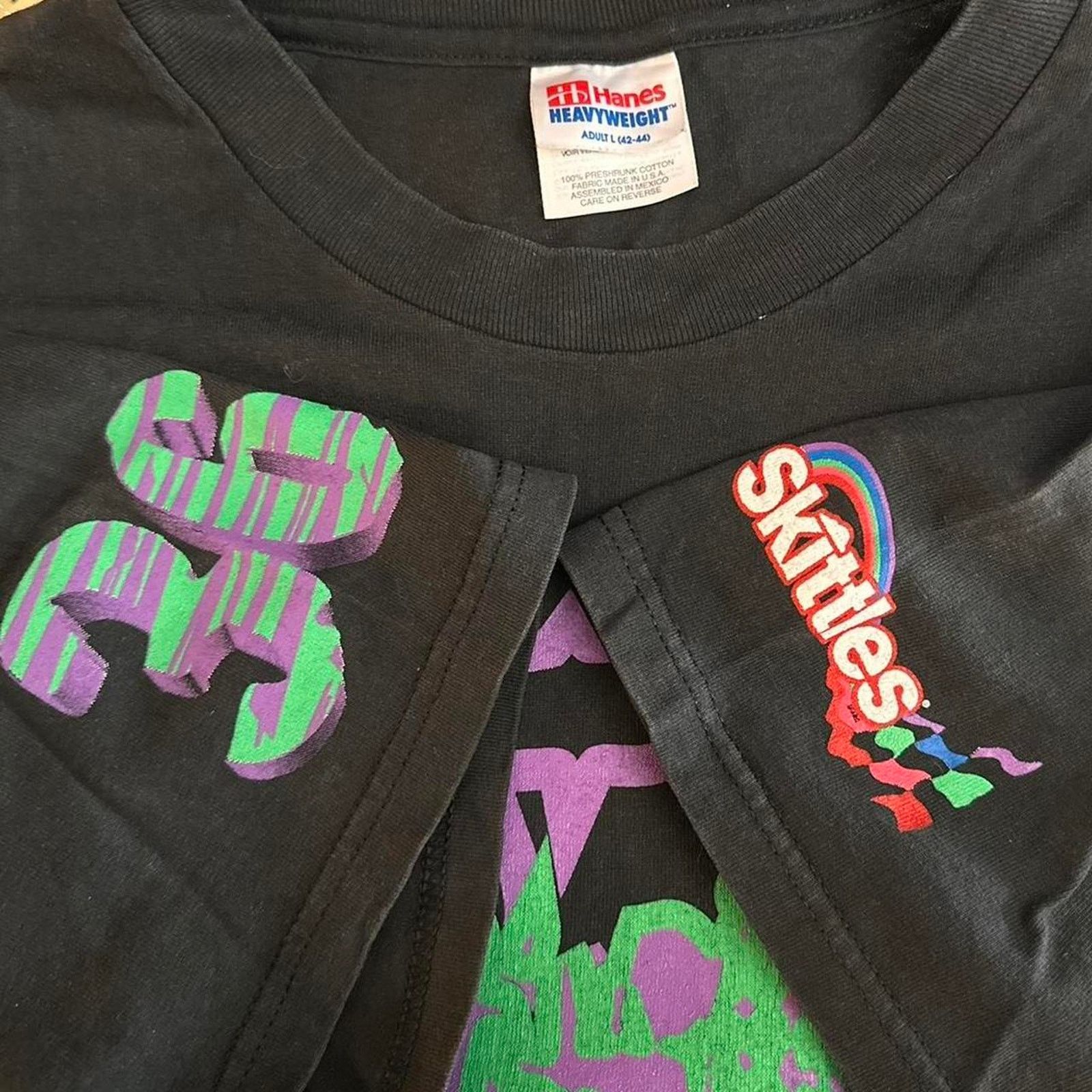 Hanes × Vintage Vintage Skittles Promo Shirt Size US L / EU 52-54 / 3 - 7 Thumbnail