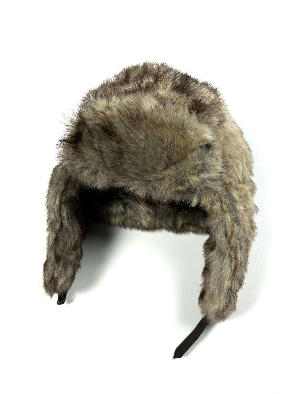 Japanese Brand Vintage Y2K Fuzzy Faux Fur Ushanka Trapper Hat Brown Japan Size ONE SIZE - 5 Thumbnail