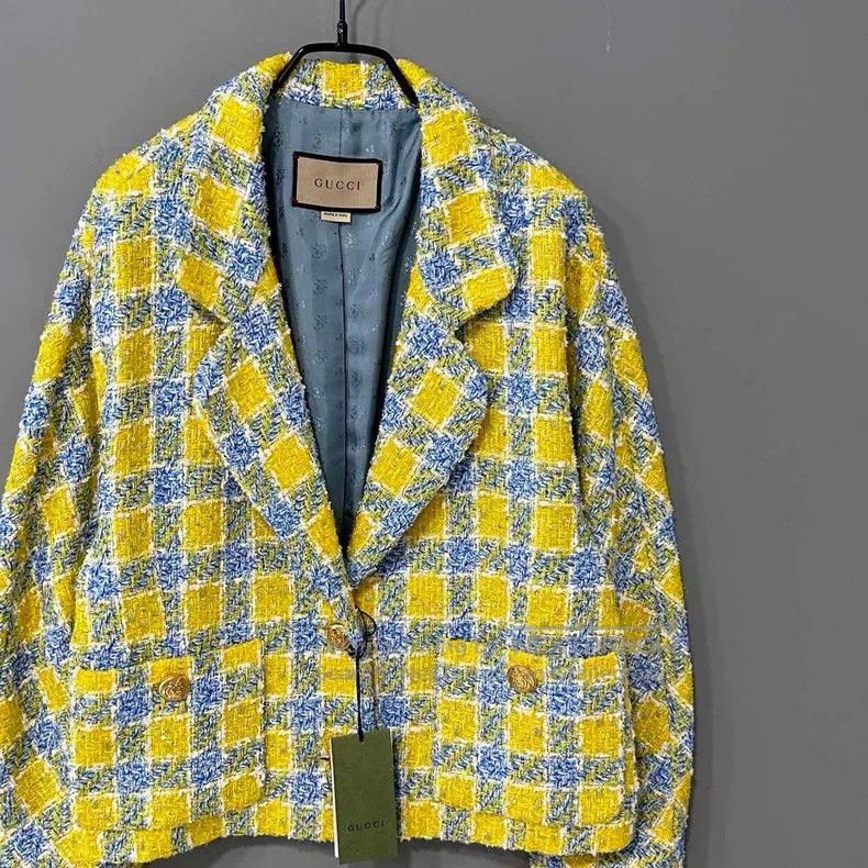 Gucci Gucci 23ss plaid tweed gold buckle small fragrance style j Size S / US 4 / IT 40 - 2 Thumbnail