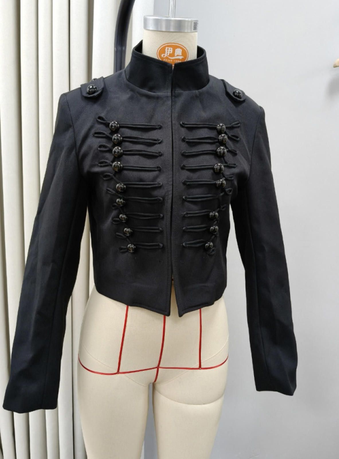 Other Double-Breasted Short Jacket | Military Button Three Ways Size M / US 6-8 / IT 42-44 - 2 Thumbnail