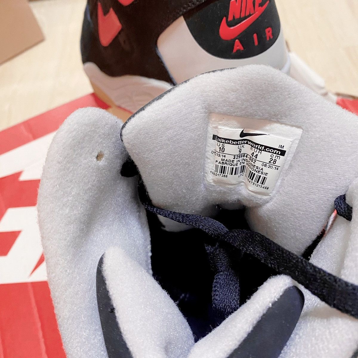 Nike [Size 10]2014 Nike Air Flight Lite High Black Red Grey Size US 10 / EU 43 - 6 Thumbnail