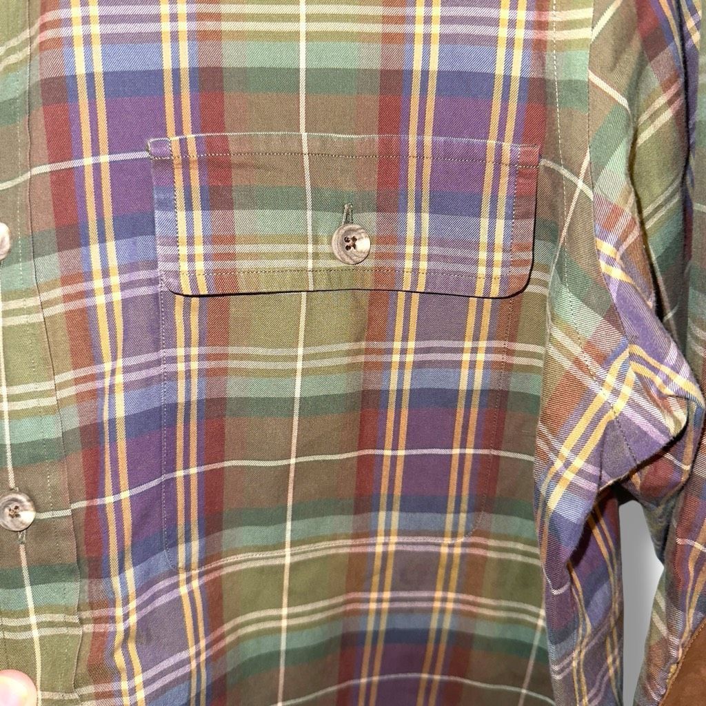 Polo Ralph Lauren Polo Ralph Lauren Plaid Flannel Suede Patch Shooting Bradfor Size US M / EU 48-50 / 2 - 3 Thumbnail