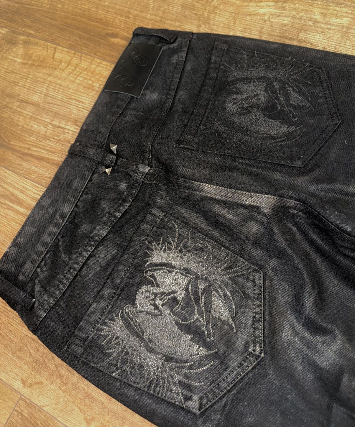 Other VENDETTA WAXED DENIM JEANS Size US 28 / EU 44 - 3 Thumbnail
