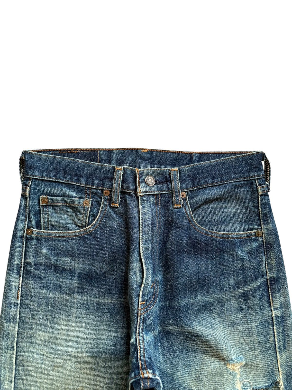 Levi's Vintage 90s Levis 512 Mud Wash Distressed Loose Jeans Size US 28 / EU 44 - 4 Thumbnail