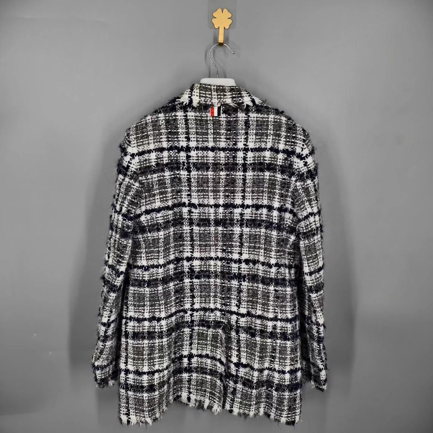 Thom Browne Thom Browne Wool Blend Knit Coat - Size 40 - New Size 40S - 2 Thumbnail