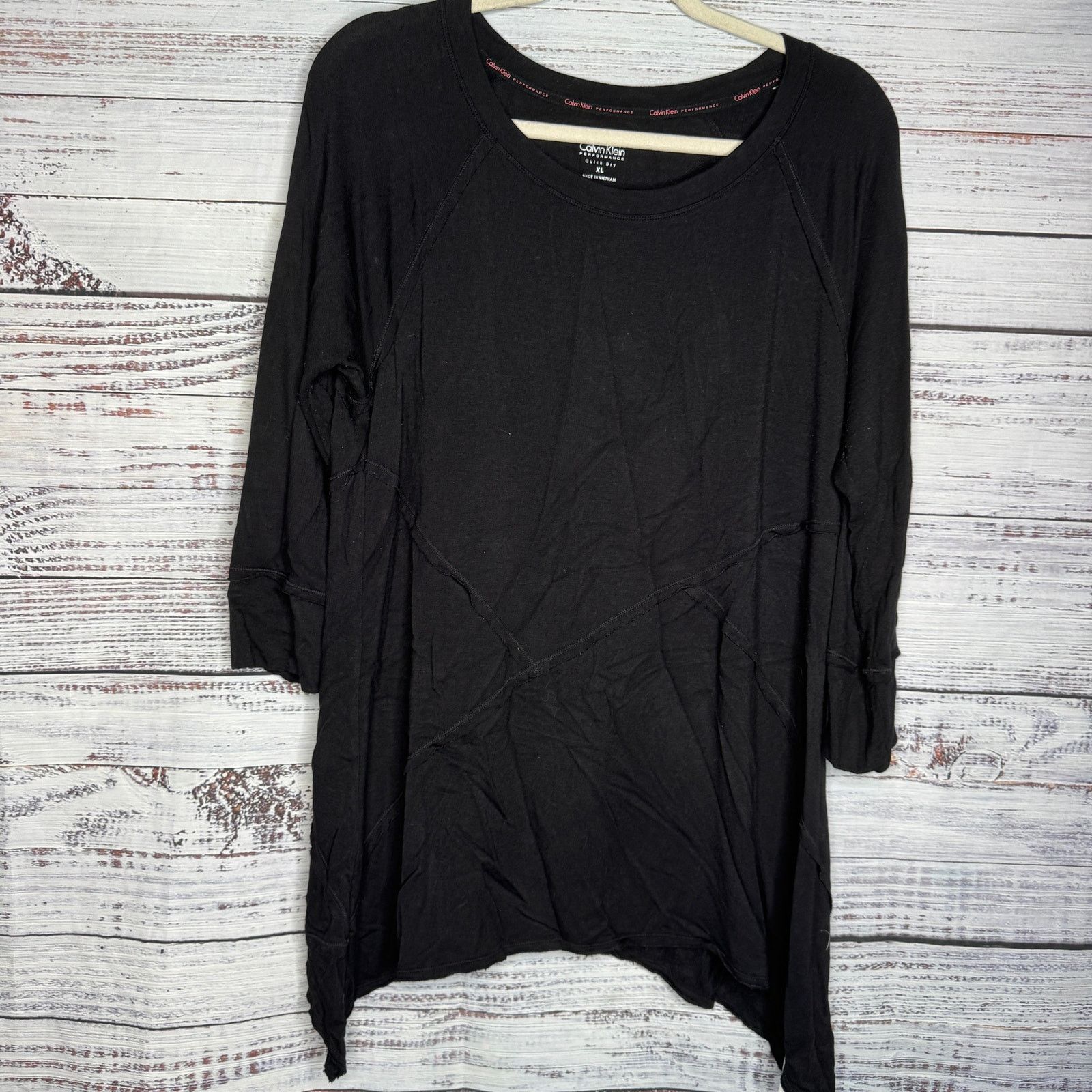 Calvin Klein Calvin Klein Black Sharkbite Tunic Top Long Sleeve XL Size XL / US 12-14 / IT 48-50 - 1 Thumbnail