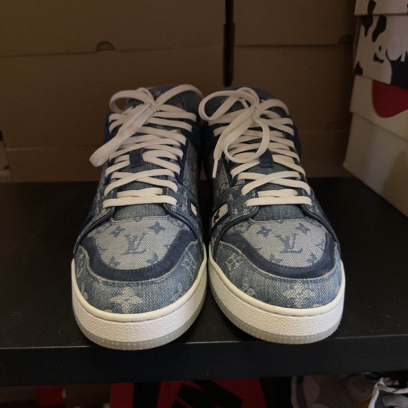 Louis Vuitton Louis Vuitton Denim Trainer Low-Top Sneakers 0079 Size US 9.5 / IT 39.5 - 2 Thumbnail