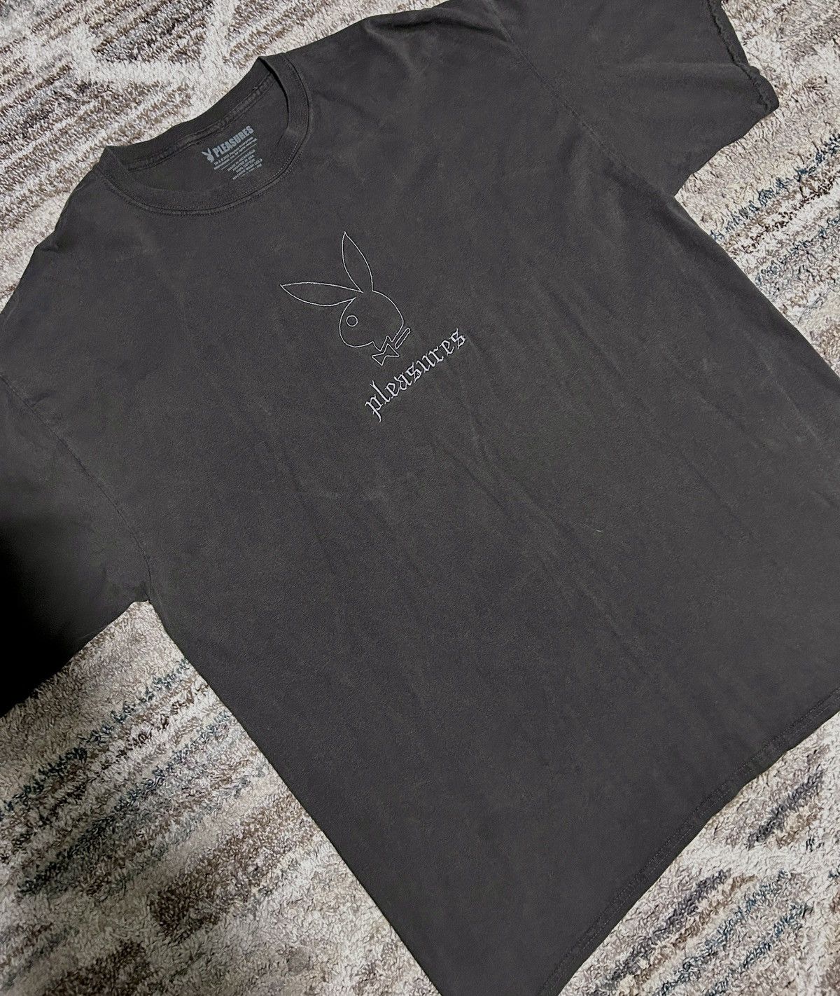 Pleasures Pleasures Playboy Entertainment Pigment Dye T-Shirt Black Size US XXL / EU 58 / 5 - 2 Thumbnail