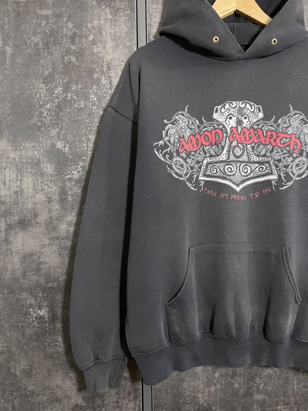 Band Tees Crazy Vintage Amon Amarth Faded Hoodie Darkthrone Deftones Size US XL / EU 56 / 4 - 12 Thumbnail