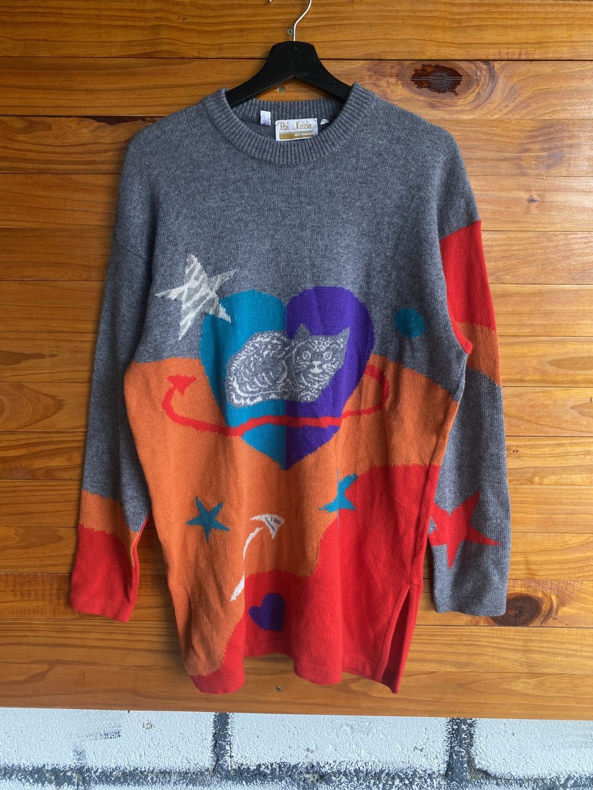 Krizia Uomo Vintage Poi… by Krizia Italy Wool & Angora Knit Sweater Size US M / EU 48-50 / 2 - 3 Thumbnail