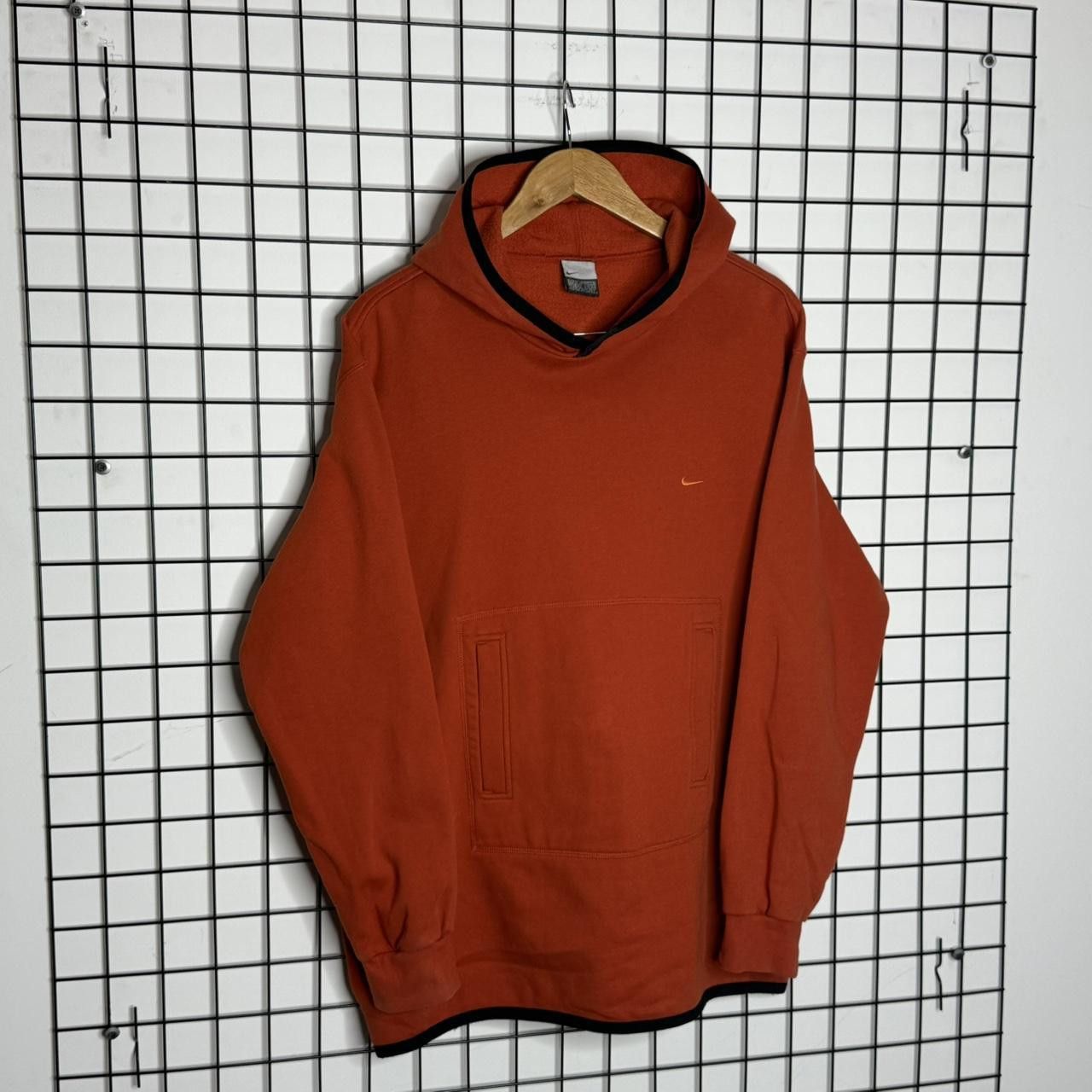 Nike Nike Vintage Mini Swoosh Logo Orange Hoodie Size US XL / EU 56 / 4 - 3 Thumbnail