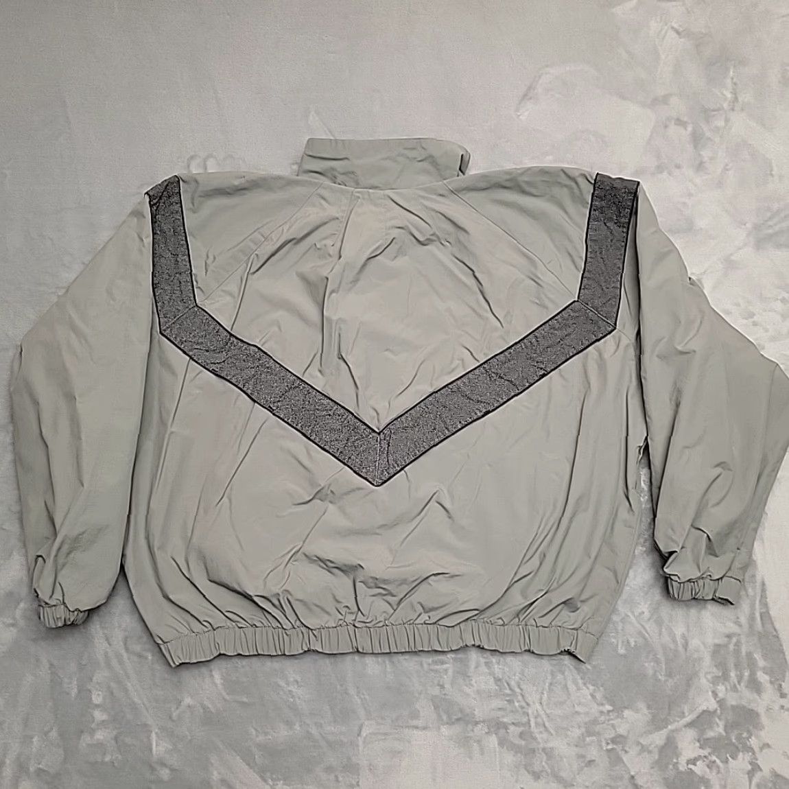 Vintage Army Jacket Mens L Short Gray Physical Fitness Uniform Military PT USA Windbreaker Zip Long Sleeve Regular Outdoor Running & Jogging Mens Size US 33 - 5 Thumbnail