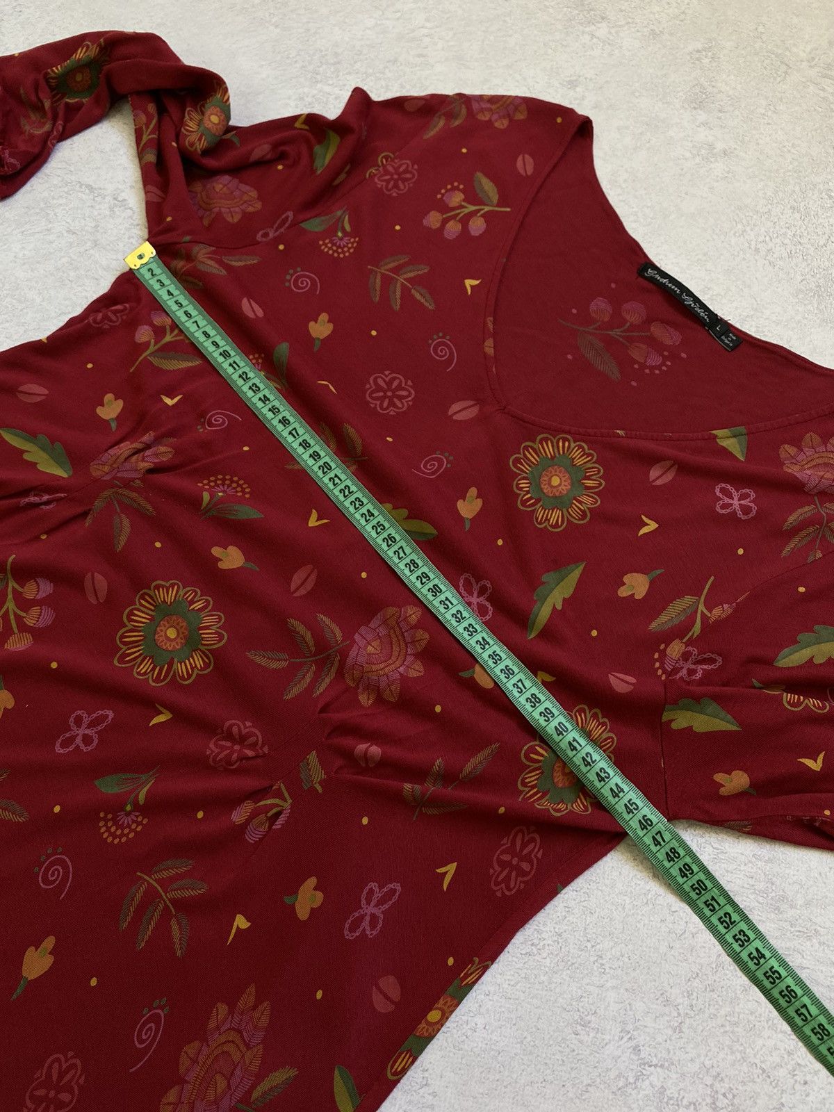 Gudrun Sjoden Gudrun Sjoden Red Floral Long Sleeve Maxi Dress Size L Size L / US 10 / IT 46 - 15 Thumbnail