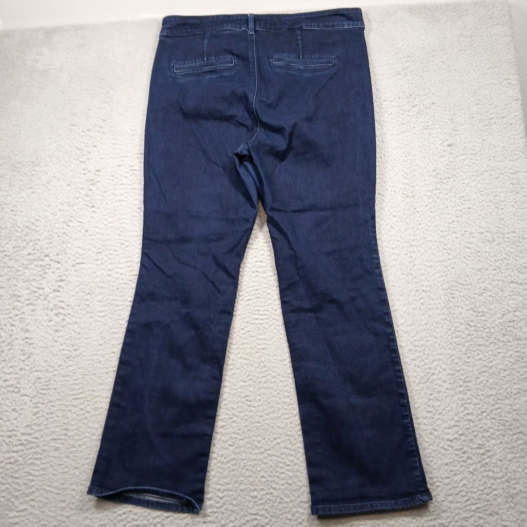 NYDJ VINTAGE NYDJ Marilyn Straight Jeans Womens 14P Dark Wash Lift Tuck Stretch Size 36" / US 14 / IT 50 - 3 Thumbnail