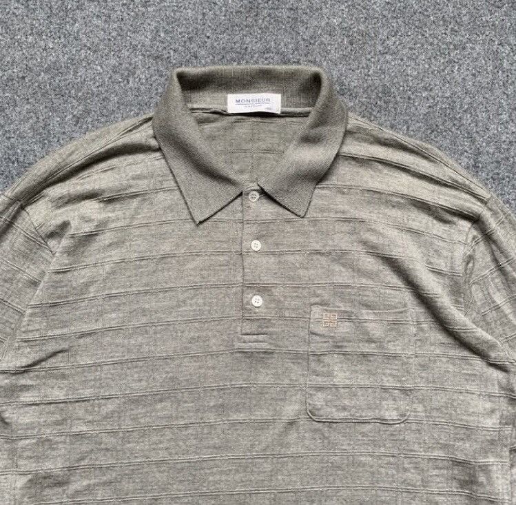 Designer × Givenchy Vintage Monsieur by Givenchy Long Sleeve Polos Size US L / EU 52-54 / 3 - 3 Thumbnail
