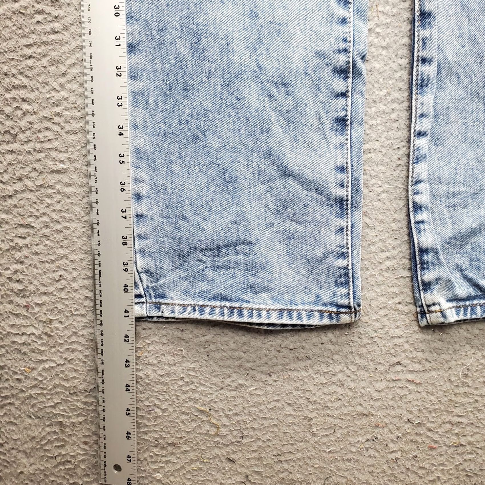 Denime Prosperity Jeans Womens 5 Blue Straight Denim Distressed Wash Pocket Size 27" / US 4 / IT 40 - 3 Thumbnail