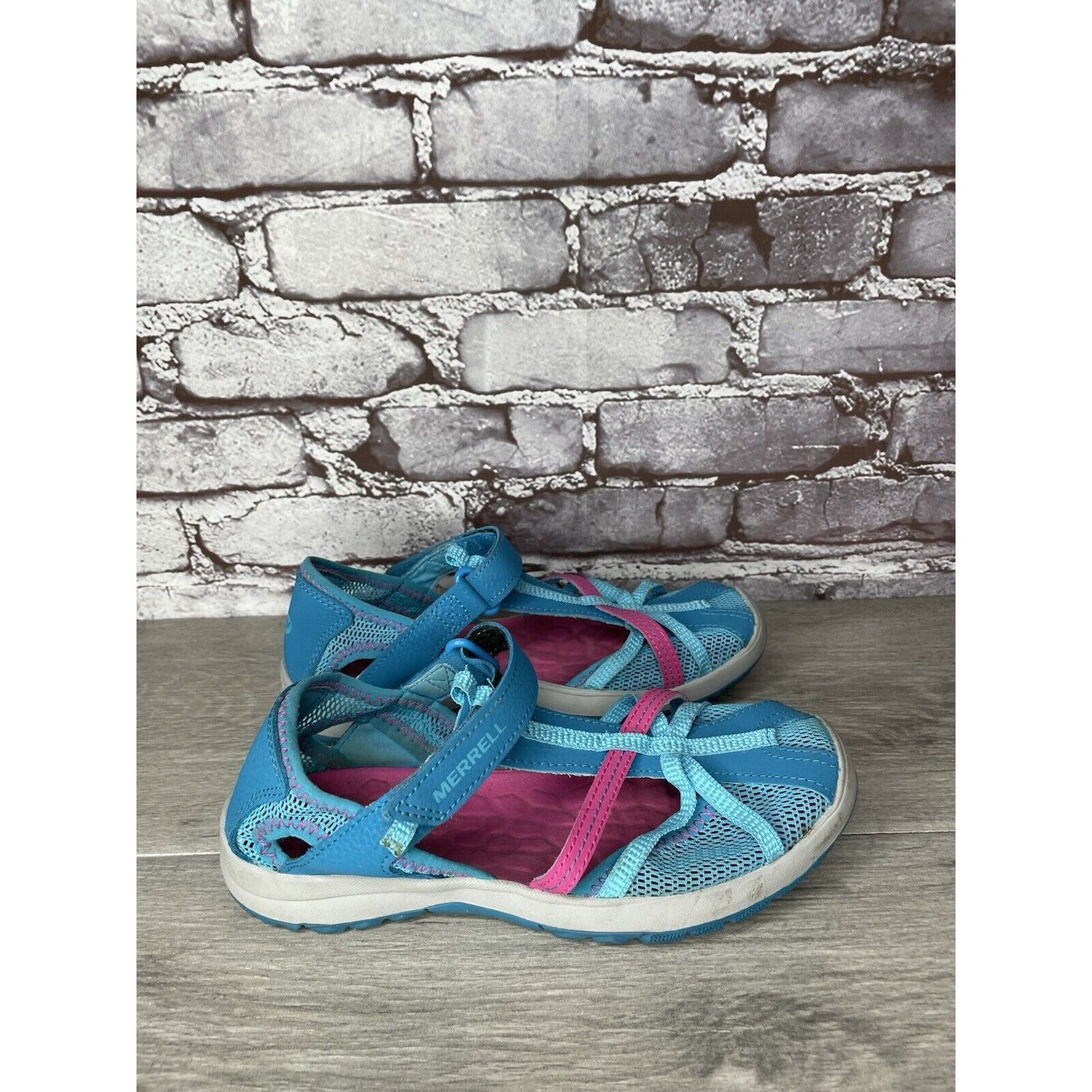 Merrell Merrell 61594 Blue Textile Synthetic Mesh Maryjane Strap Sho Size US 5 / IT 35 - 22 Thumbnail