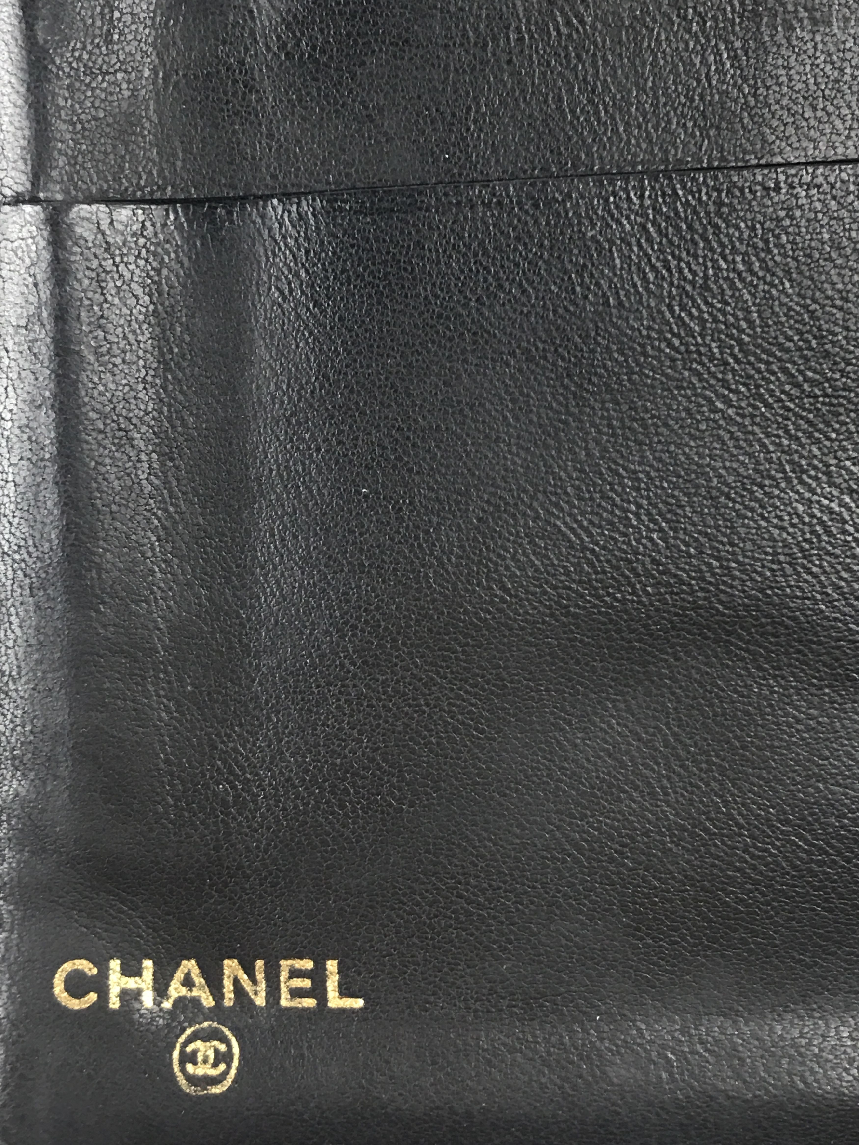 Chanel × Vintage Vintage Chanel Black Caviar CC Logo Bifold Wallet Size ONE SIZE - 7 Thumbnail