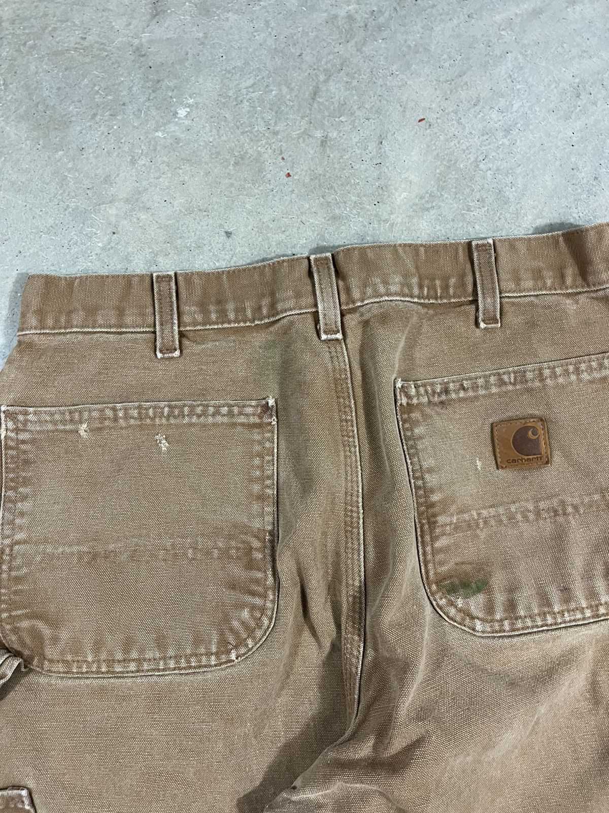 Carhartt Carhartt B11 BRN Work Pants Faded Distressed Brown Size US 33 - 7 Thumbnail
