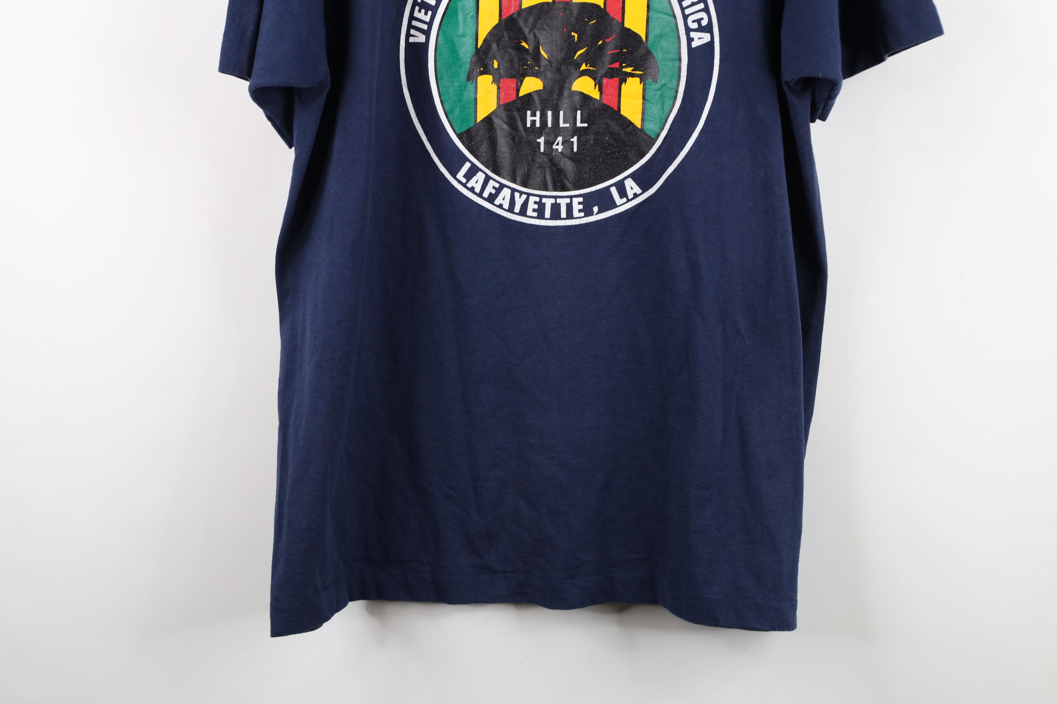 Fruit Of The Loom Vintage 90s Veterans of America Hill 141 Louisiana T-Shirt Size US L / EU 52-54 / 3 - 3 Thumbnail