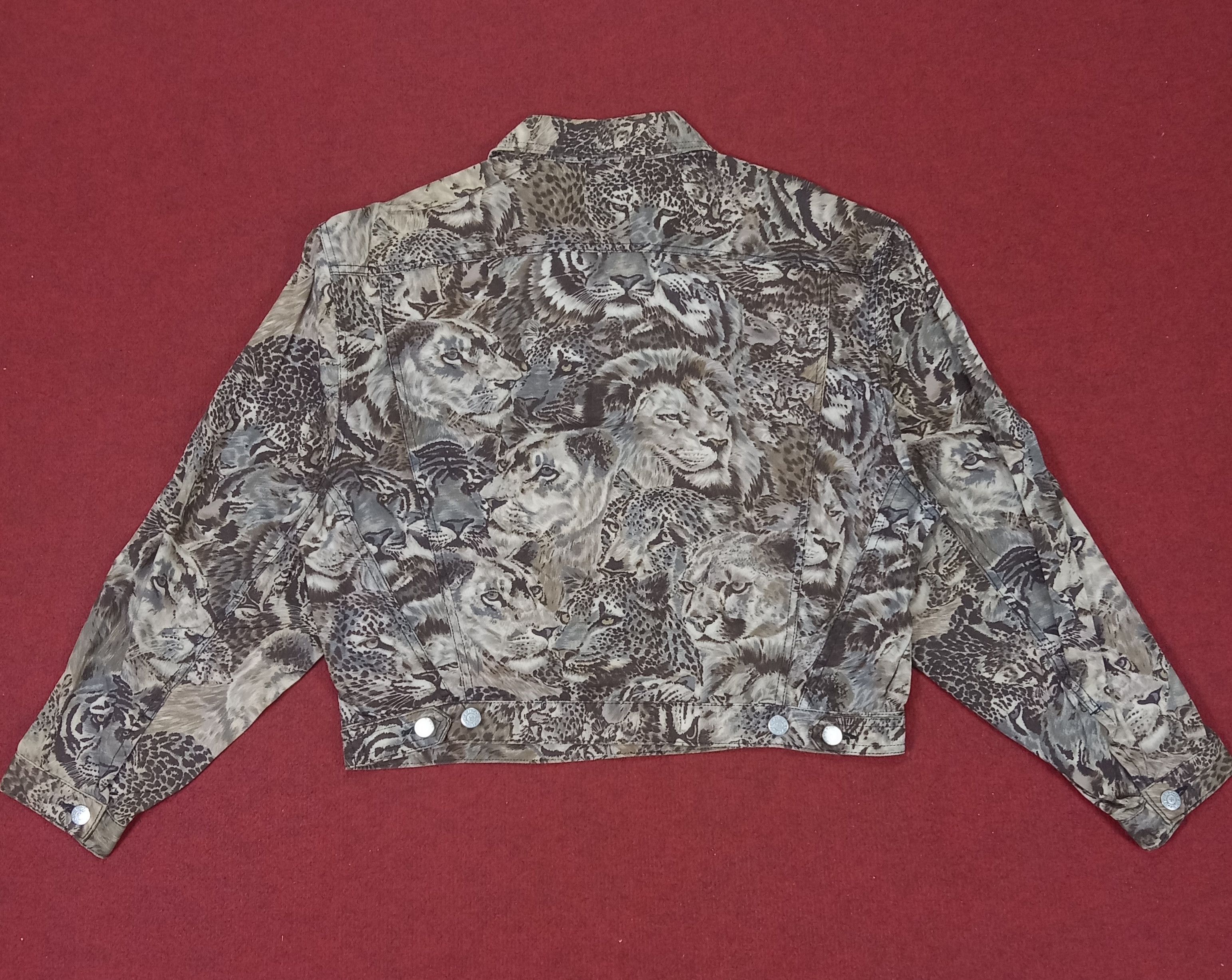 Japanese Brand × Kenzo × Vintage Kenzo Fashion Style Full Print Tiger Lion Design Jacket Size L / US 10 / IT 46 - 3 Thumbnail