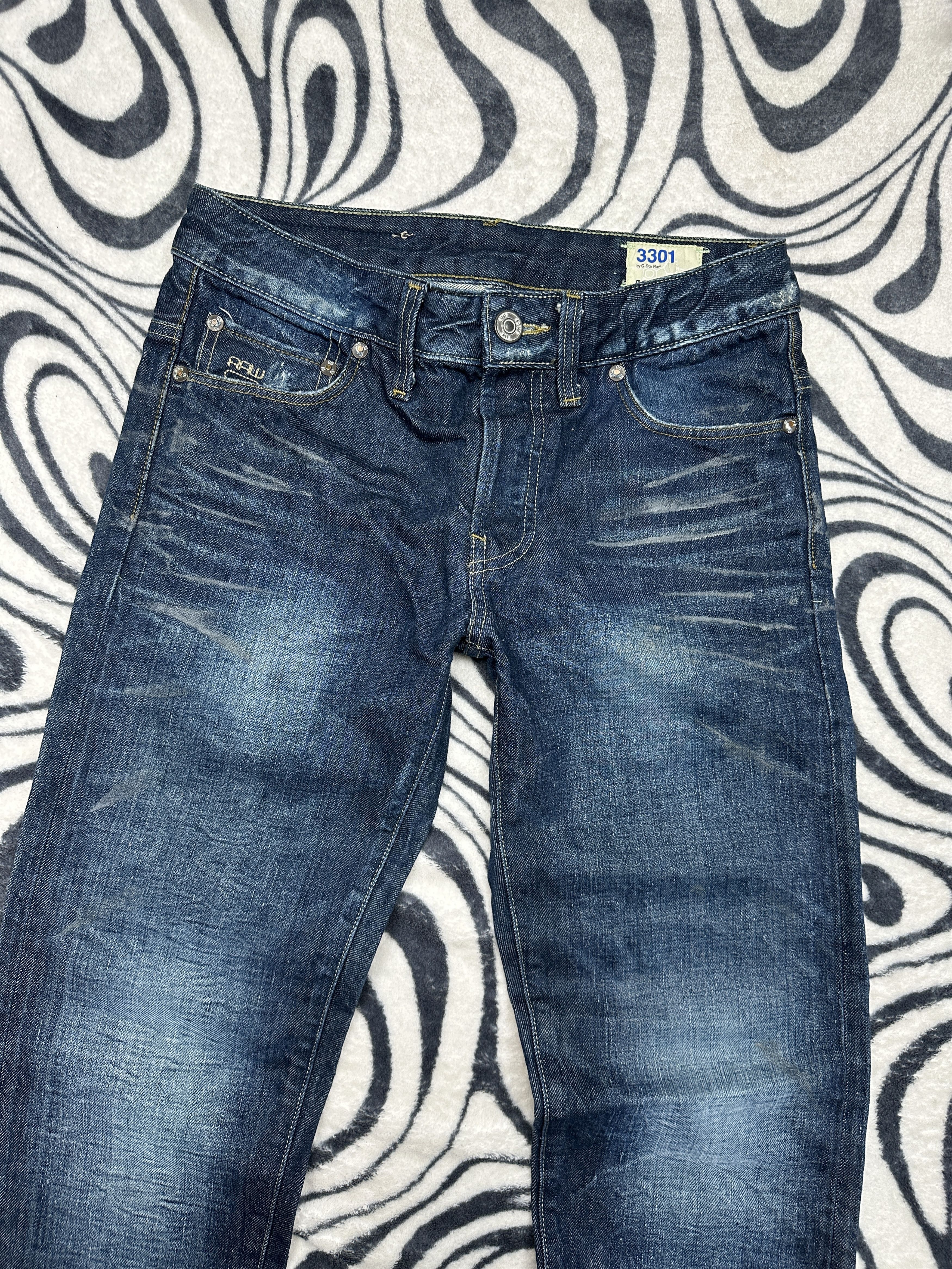 G-Star G Star Raw 3301 Low Tapered Mens Salvage Denim Pants Jeans Size US 29 - 2 Thumbnail