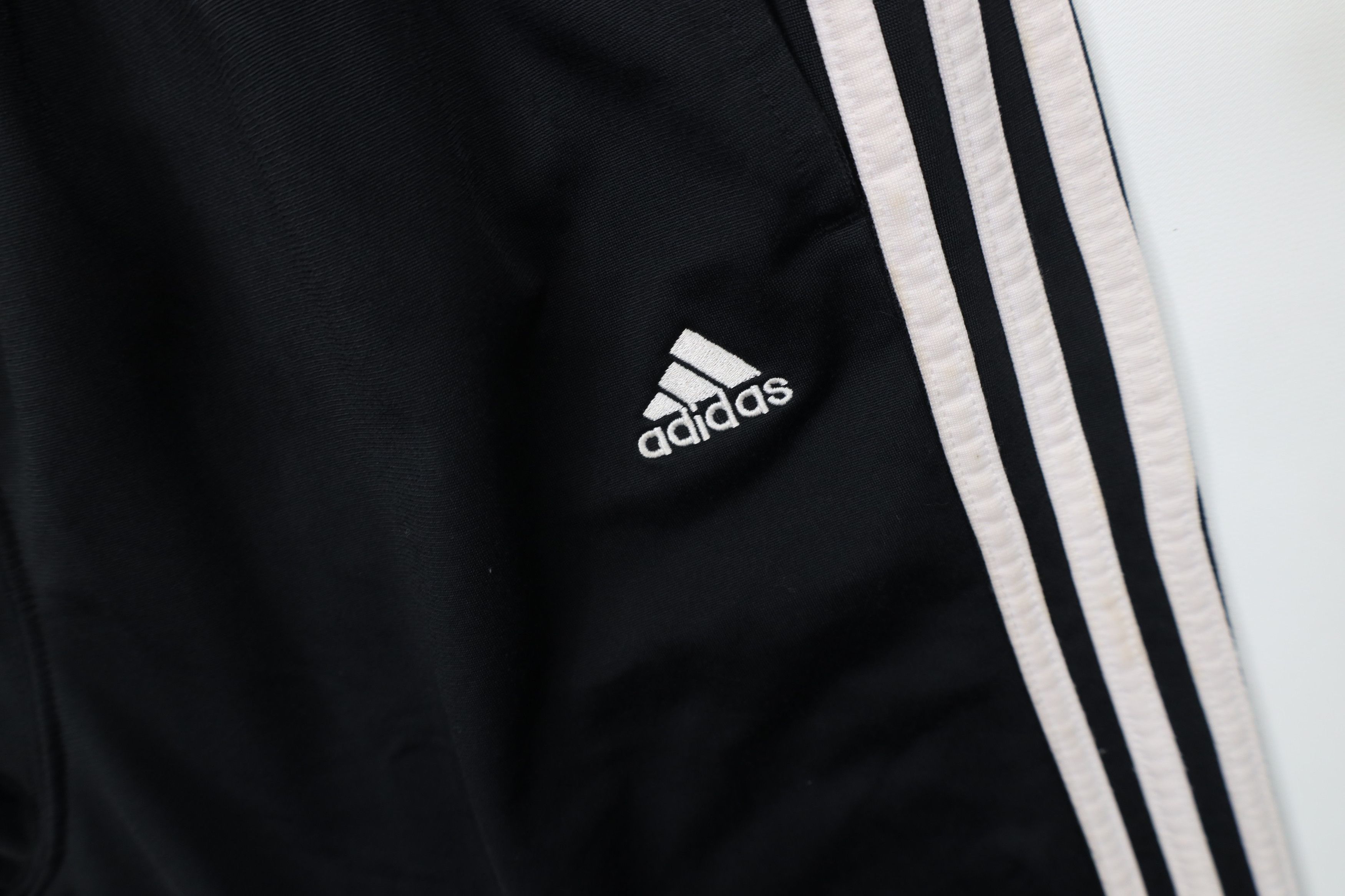 Adidas Vintage Y2K Adidas Striped Wide Leg Sweatpants Pants Black Size US 32 / EU 48 - 8 Thumbnail
