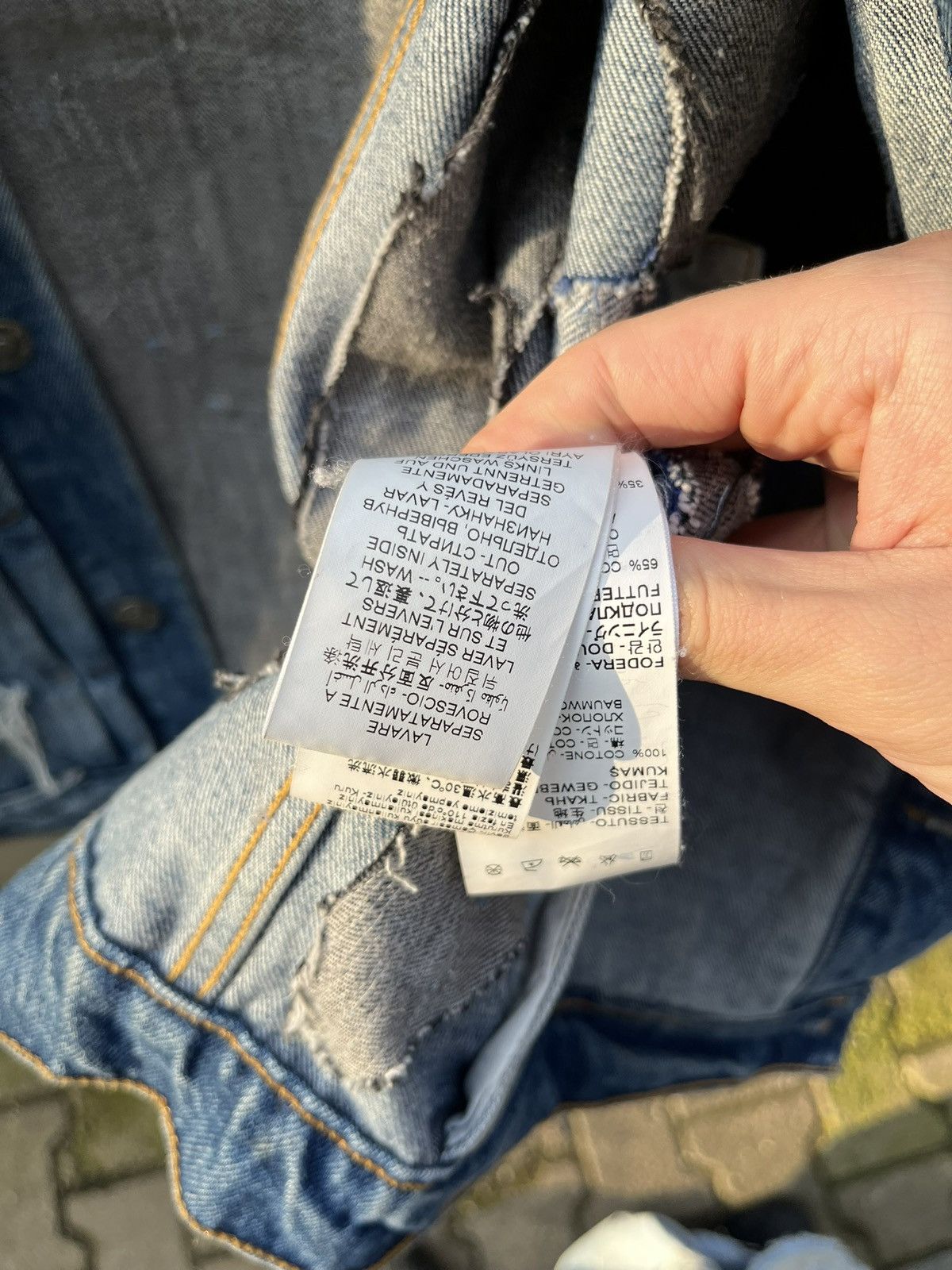 424 424 distressed denim jacket made in japan Size US M / EU 48-50 / 2 - 11 Thumbnail
