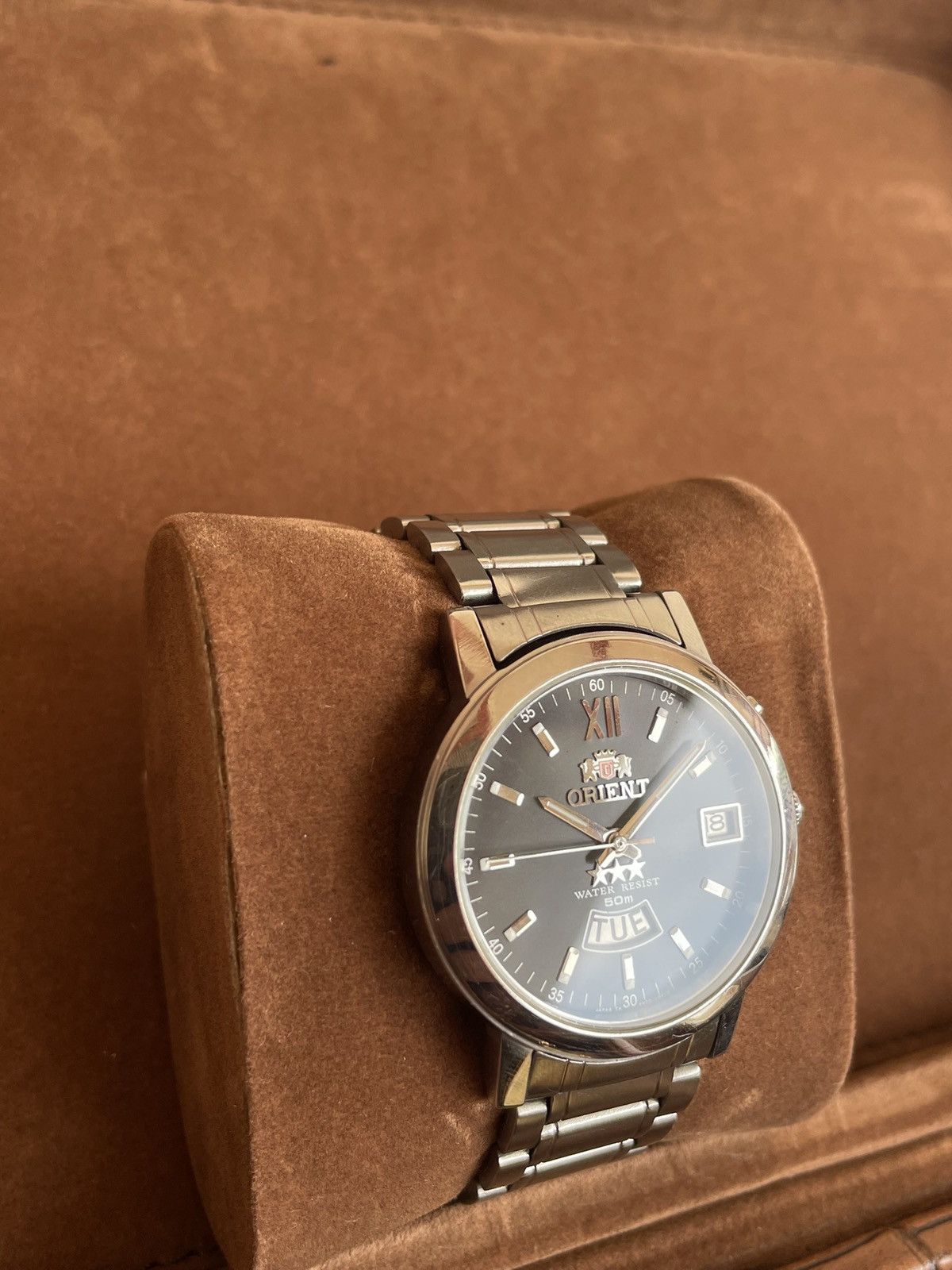 Orient Orient Three Star Black Dial Size 38 - 3 Thumbnail
