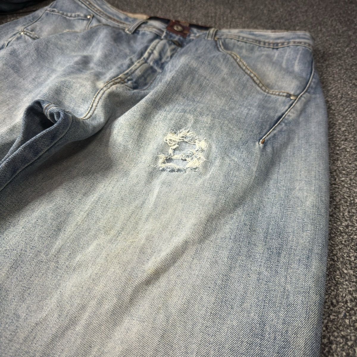 Marithe + Francois Girbaud Vintage Baggy MF+G Faded Denim Jnco Y2k Wide Leg Style Size US 36 / EU 52 - 5 Thumbnail
