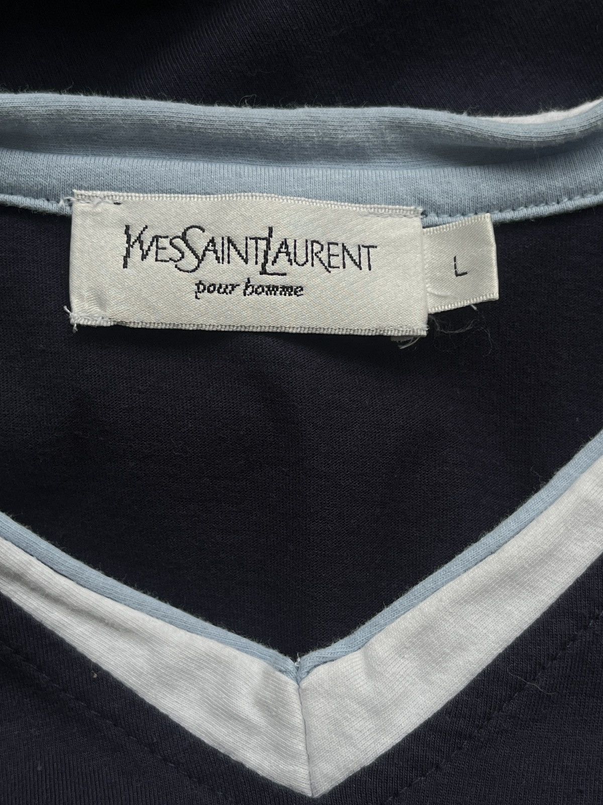 Yves Saint Laurent Vintage YVES SAINT LAURENT T-shirt Big Logo Paris France Size US M / EU 48-50 / 2 - 11 Thumbnail
