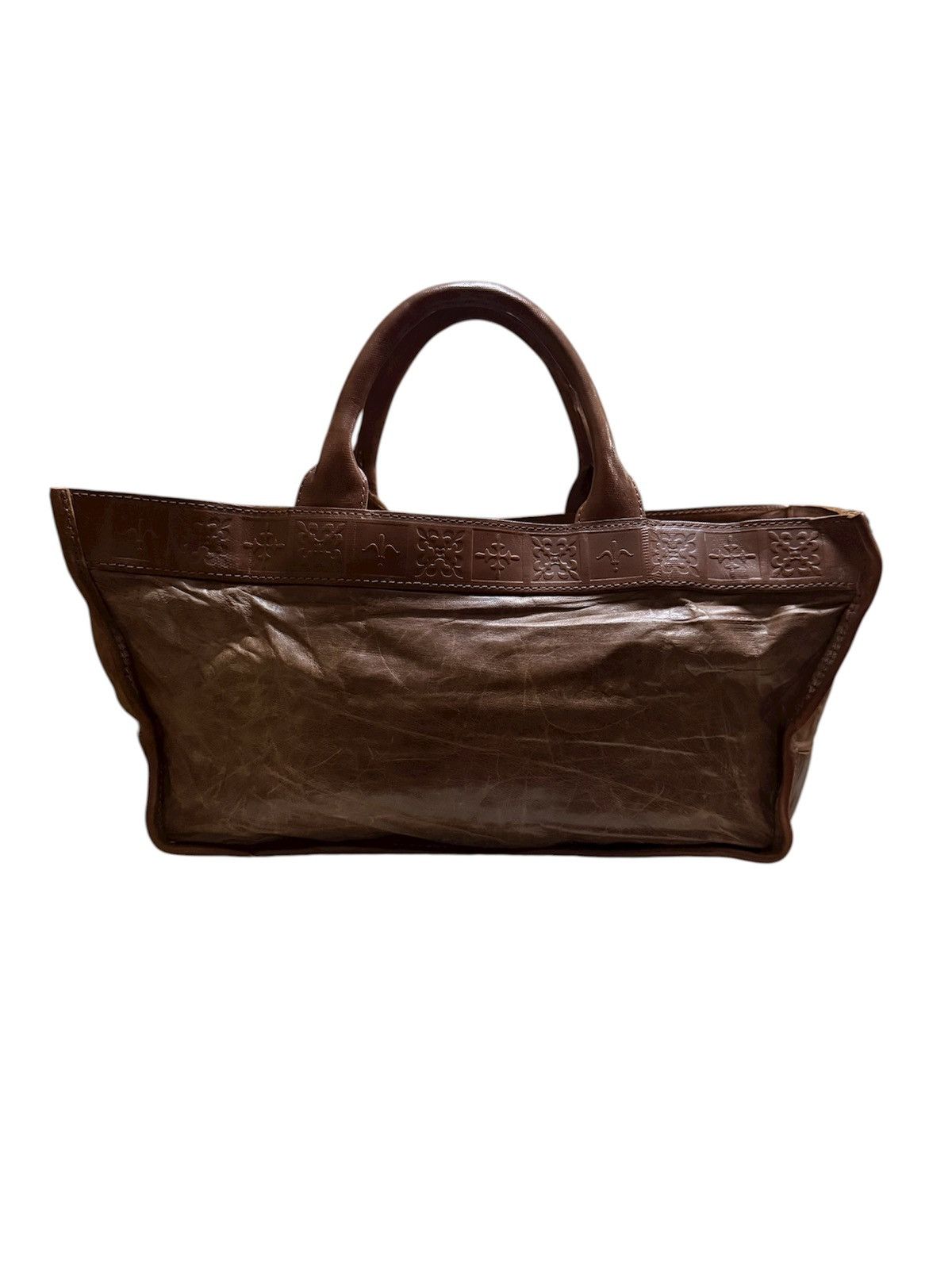 Japanese Brand Full Leather Patina Vintage Old by New Japan Totes Bag Size ONE SIZE - 1 Thumbnail