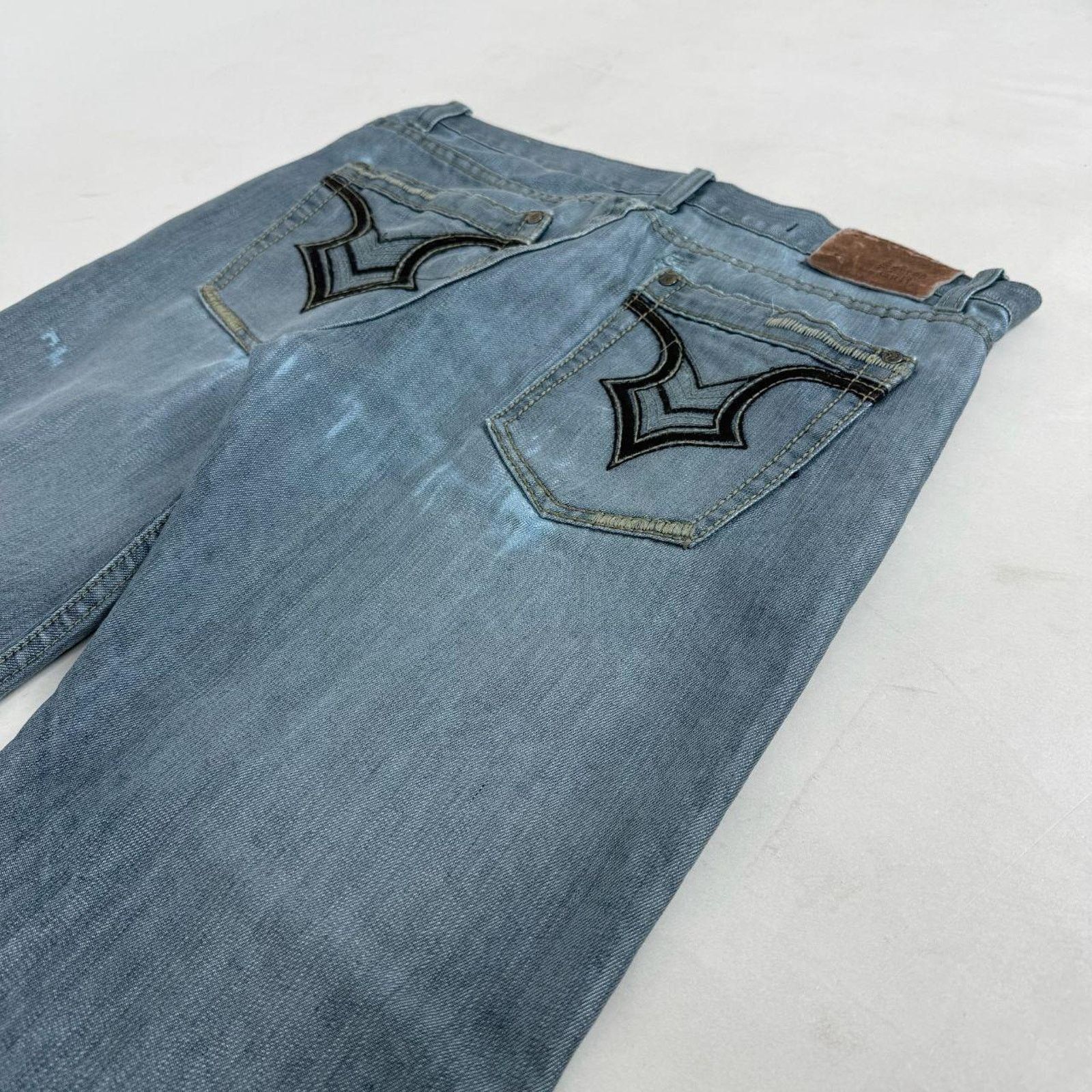 Japanese Brand Vintage y2k grunge archive baggy wide leg skater faded jeans Size US 36 / EU 52 - 2 Thumbnail