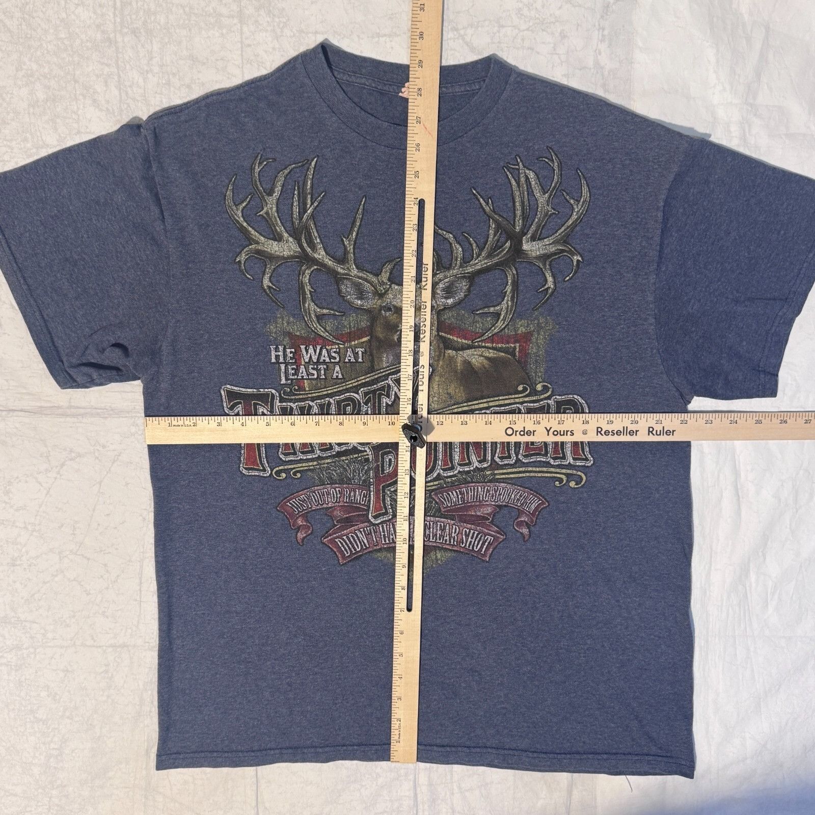 Gildan He Was At Least A Thirty Pointer Funny Redneck Hunting Humor Size US XXL / EU 58 / 5 - 3 Thumbnail